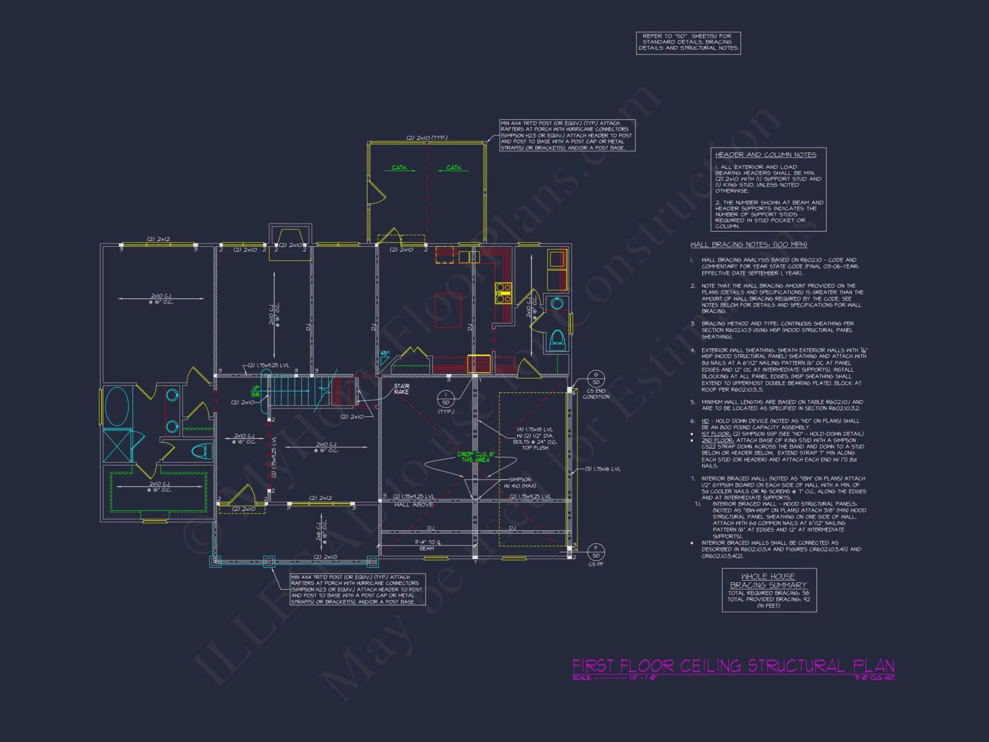 Elegant house Floor Plan: 2-Story CAD Design with 4 Bedrooms