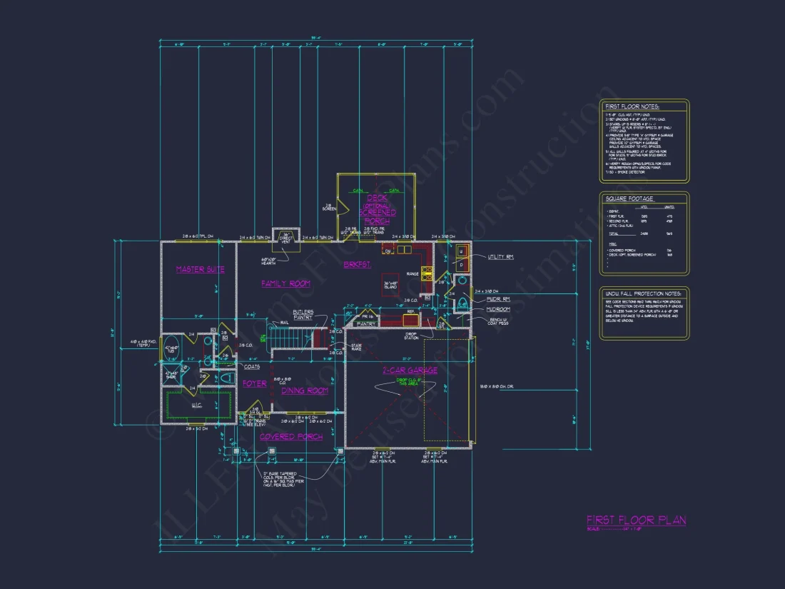 Elegant house Floor Plan: 2-Story CAD Design with 4 Bedrooms