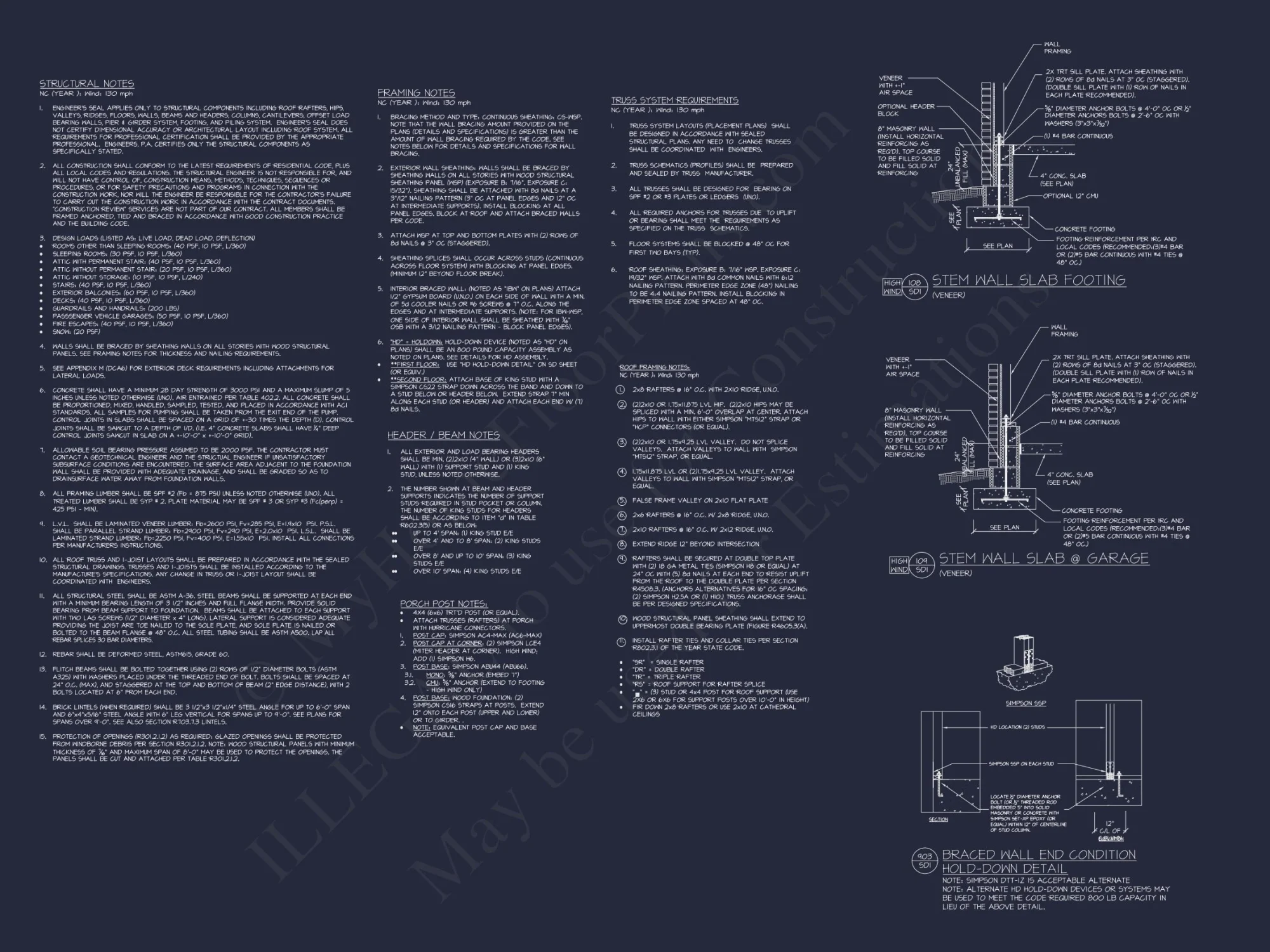 Modern Southern house Plan with Detailed CAD Architecture