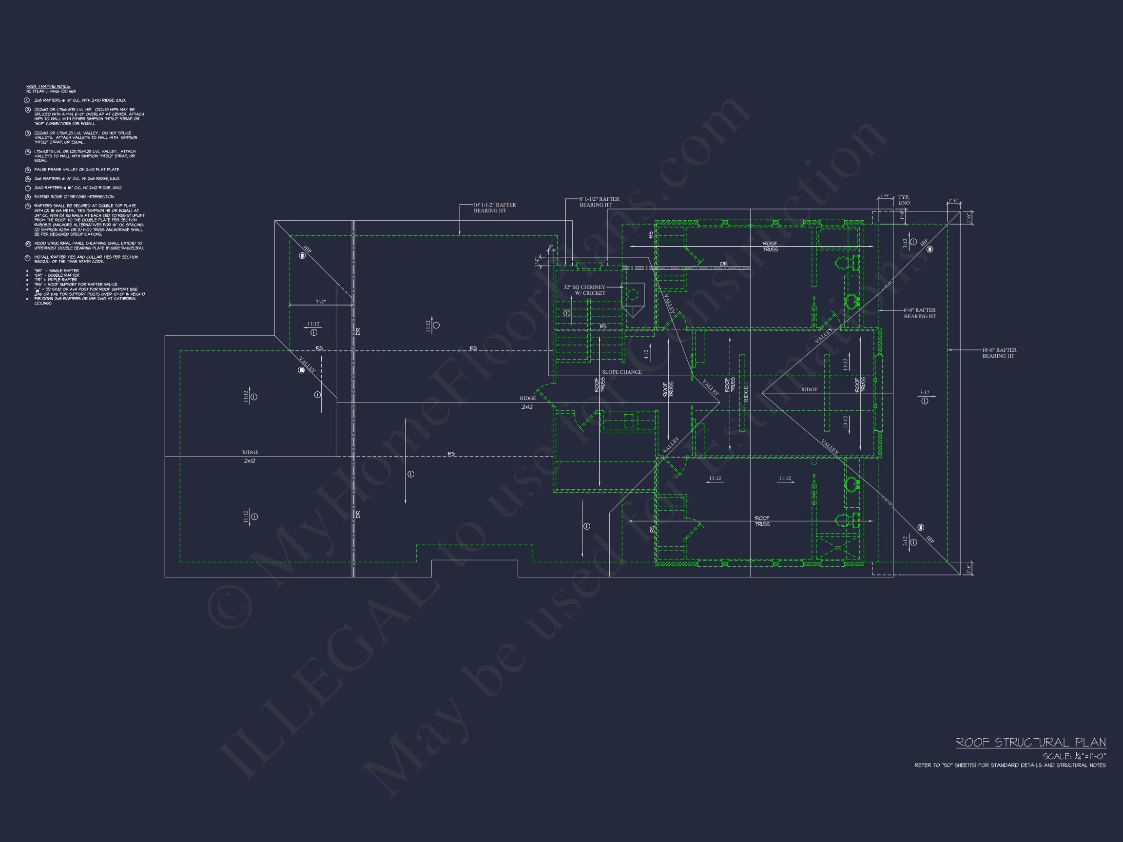 17-2080 HOUSE PLAN - Modern Farmhouse Plan - 3-Bed, 2.5-Bath, 2,150 SF 16 Modern Southern house Plan with Detailed CAD Architecture