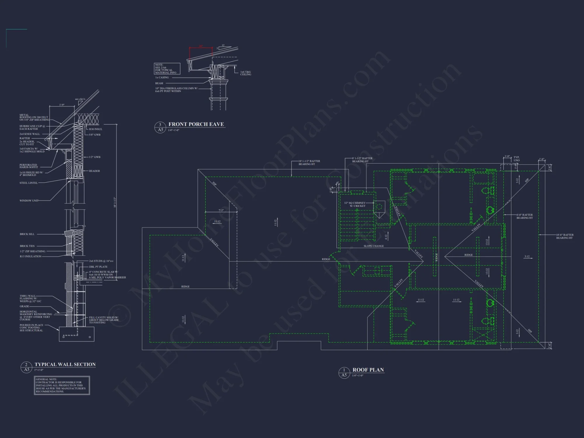 Modern Southern house Plan with Detailed CAD Architecture