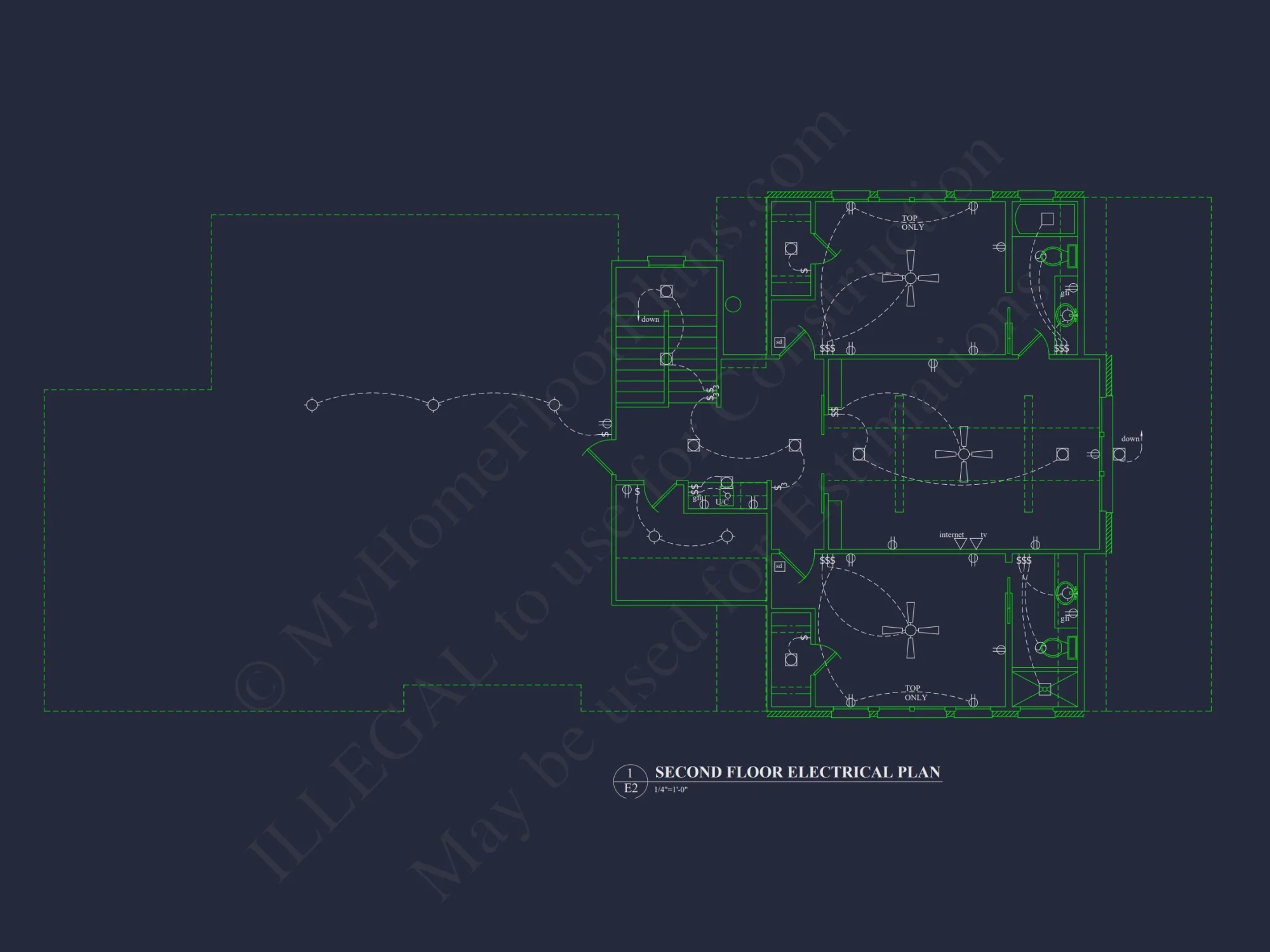 Modern Southern house Plan with Detailed CAD Architecture