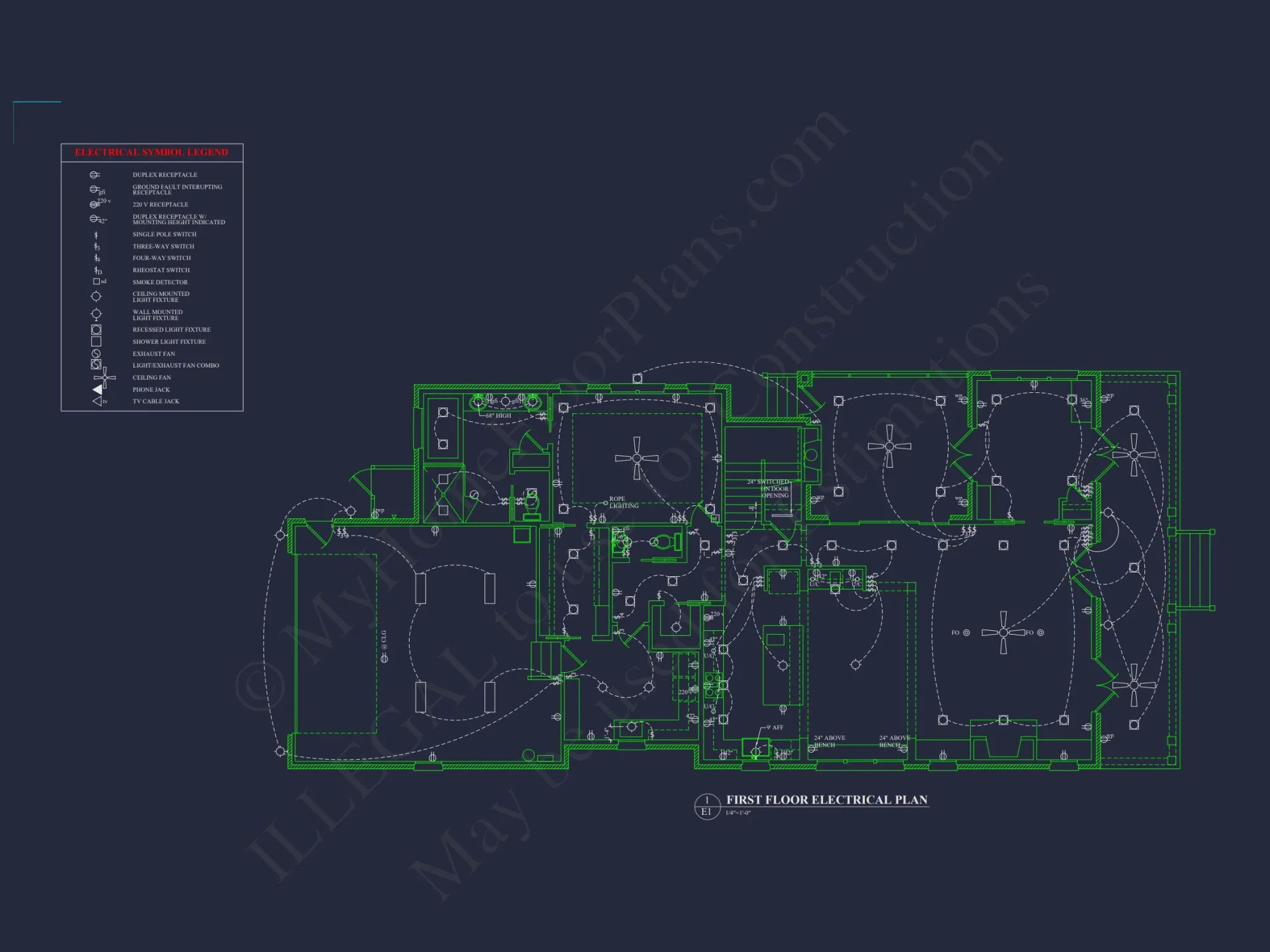 Modern Southern house Plan with Detailed CAD Architecture