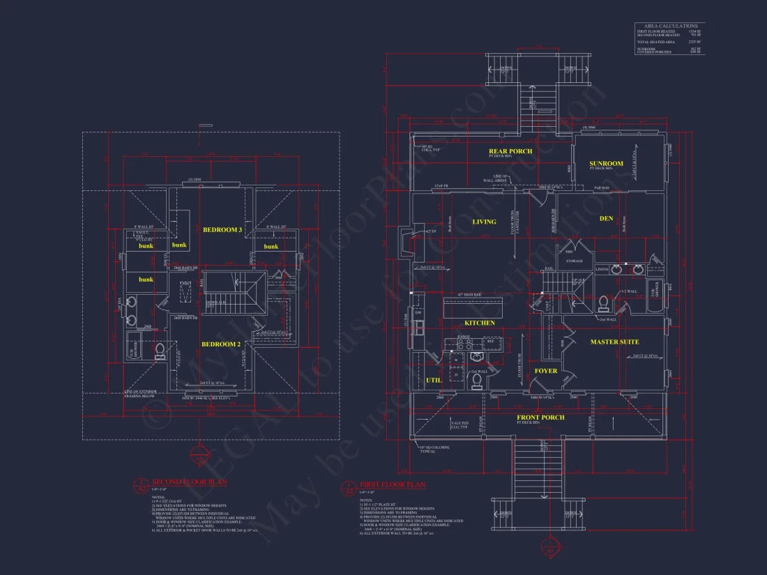 Charming 2-Story Cottage house Plan with 3 Bedrooms & CAD Designs