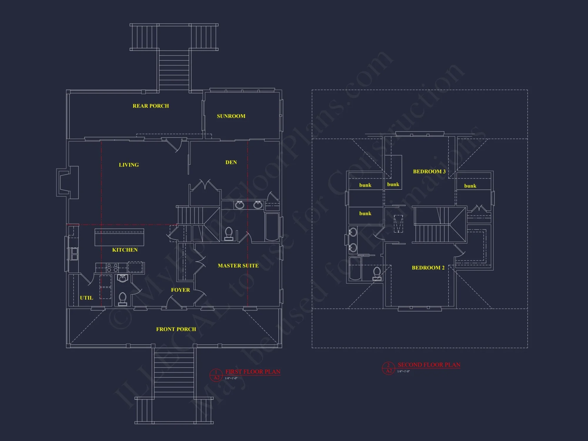 Charming 2-Story Cottage house Plan with 3 Bedrooms & CAD Designs