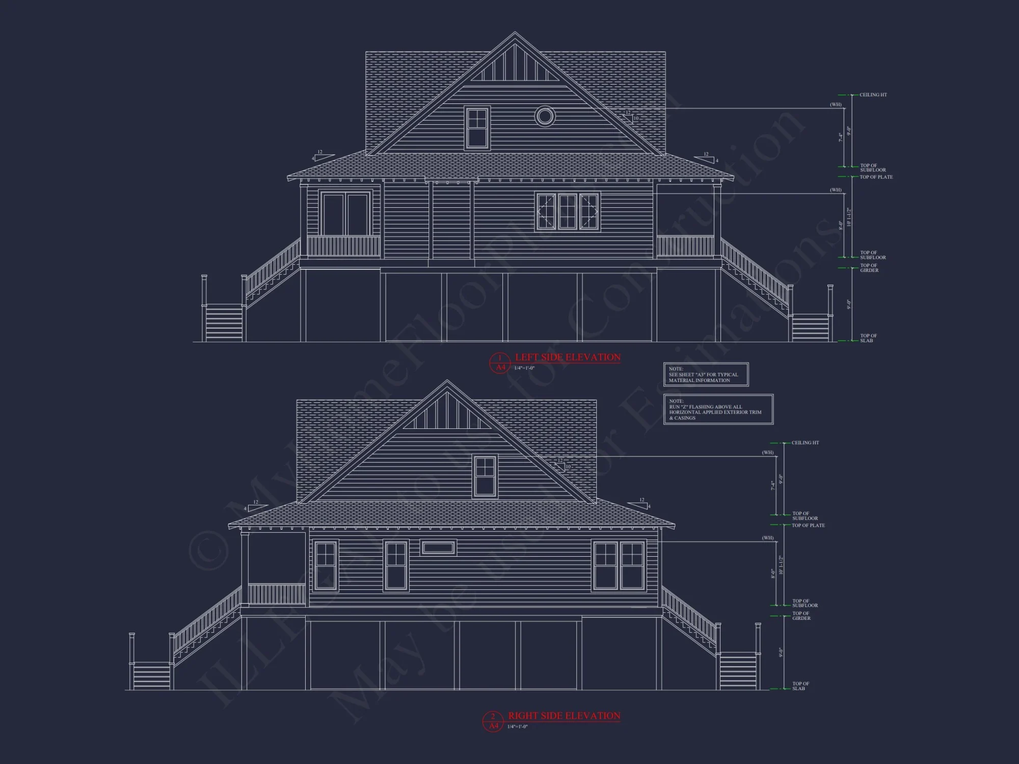 Charming 2-Story Cottage house Plan with 3 Bedrooms & CAD Designs