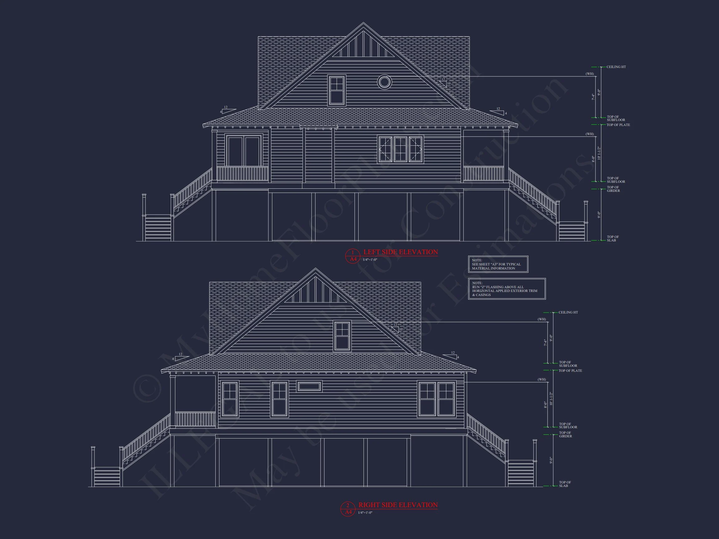 Charming 2-Story Cottage house Plan with 3 Bedrooms & CAD Designs