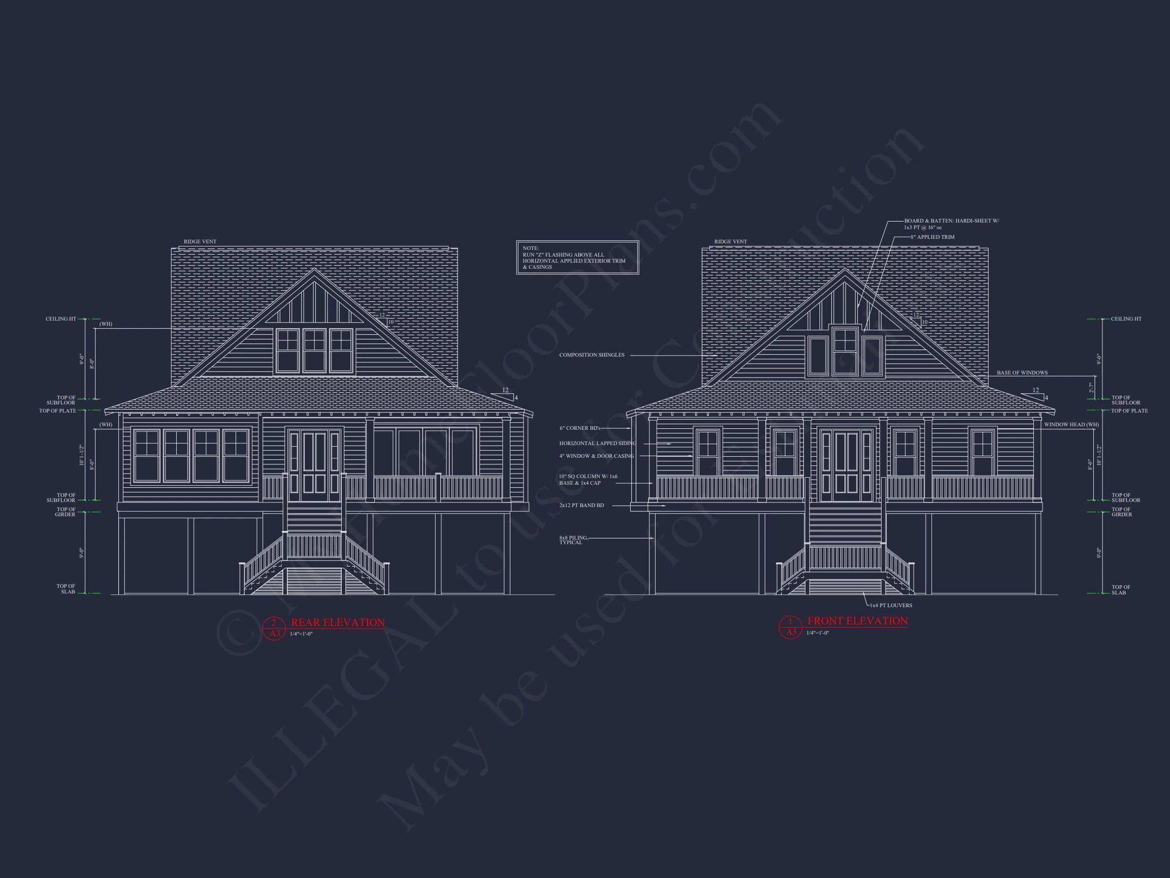 Charming 2-Story Cottage house Plan with 3 Bedrooms & CAD Designs