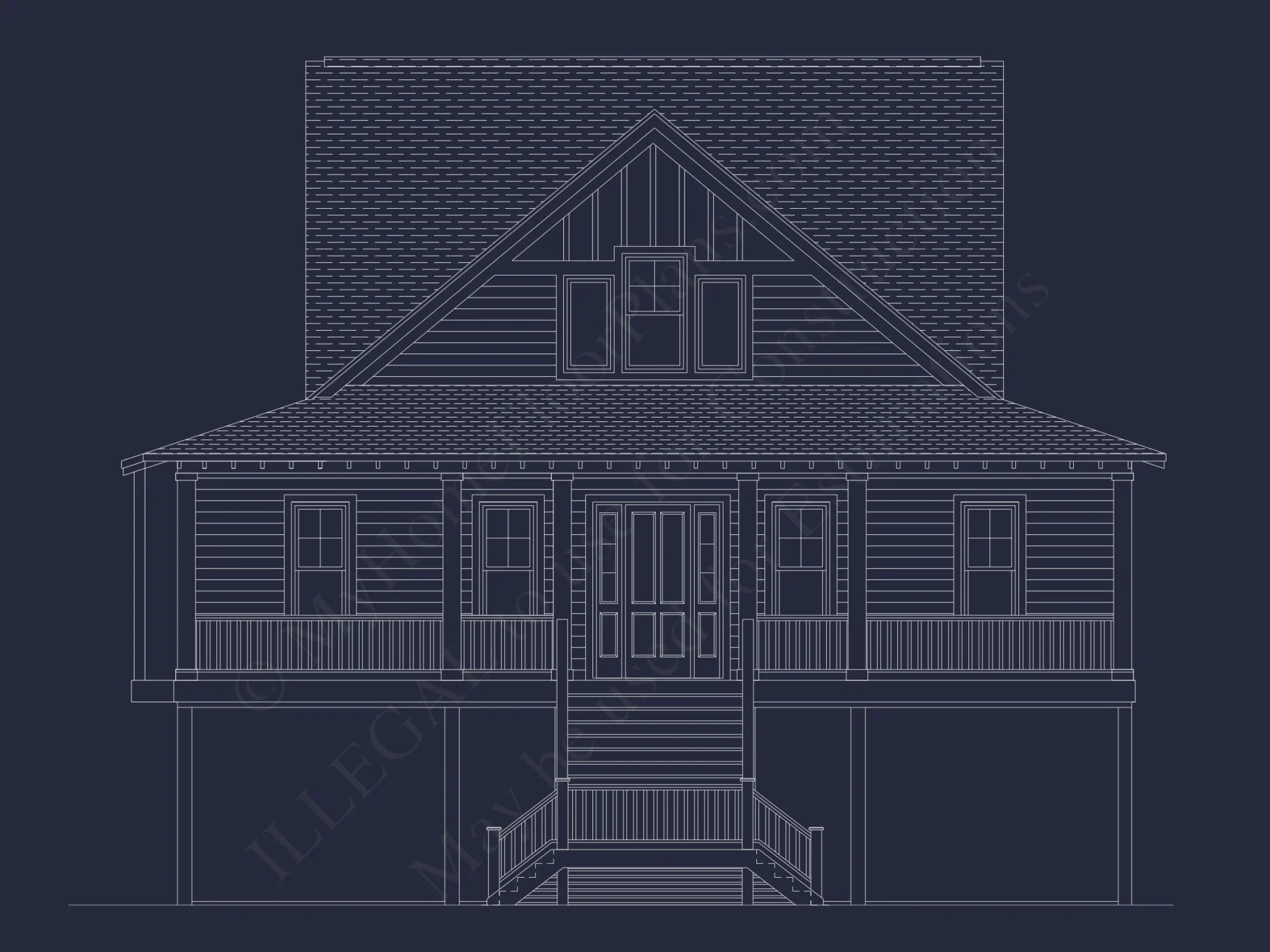 Charming 2-Story Cottage house Plan with 3 Bedrooms & CAD Designs