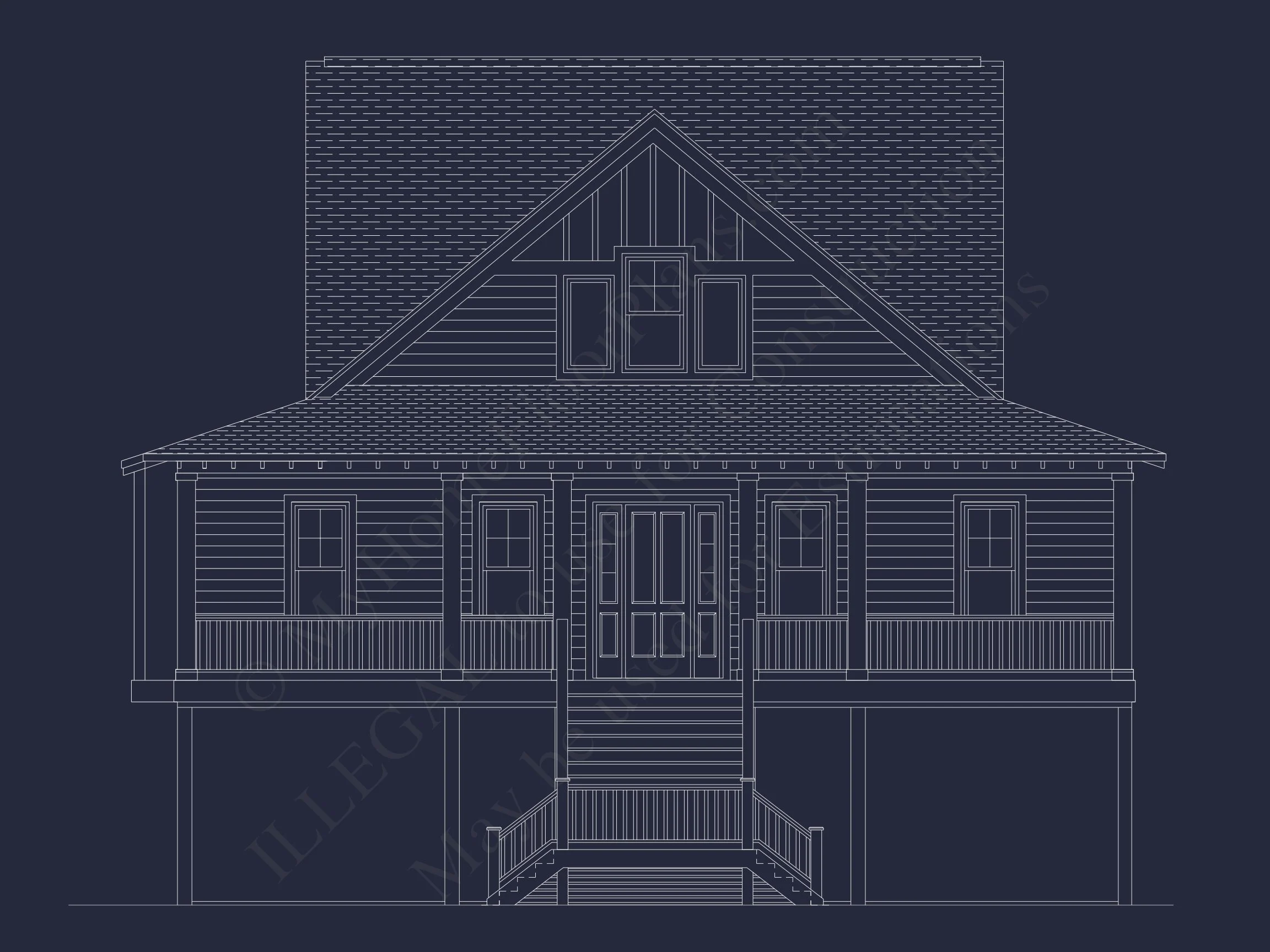 Charming 2-Story Cottage house Plan with 3 Bedrooms & CAD Designs
