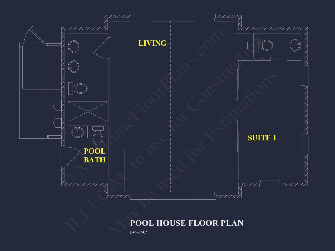 Garage with Living Space – house Plan Blueprint for Designers