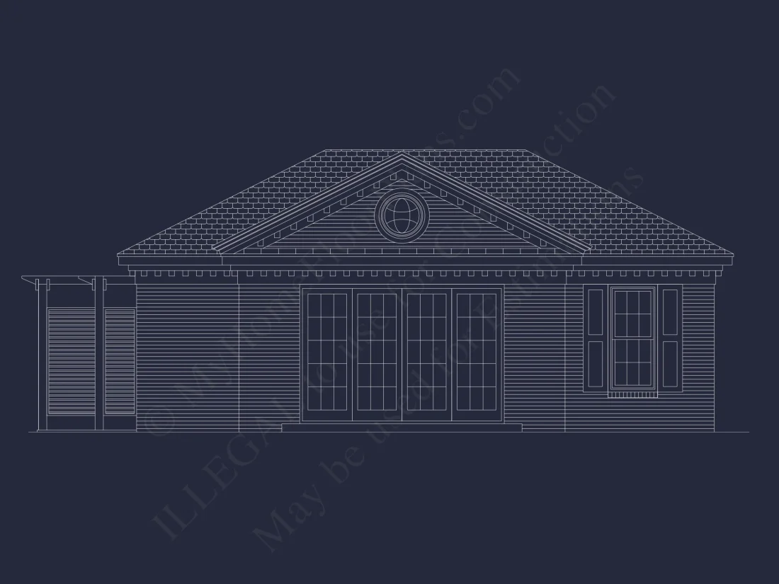 Garage with Living Space – house Plan Blueprint for Designers