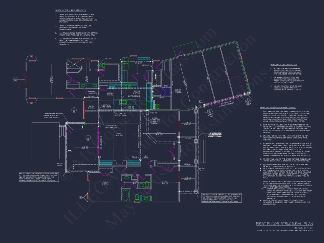 Traditional Craftsman house Plan with Bonus Room and Open Floor Plan