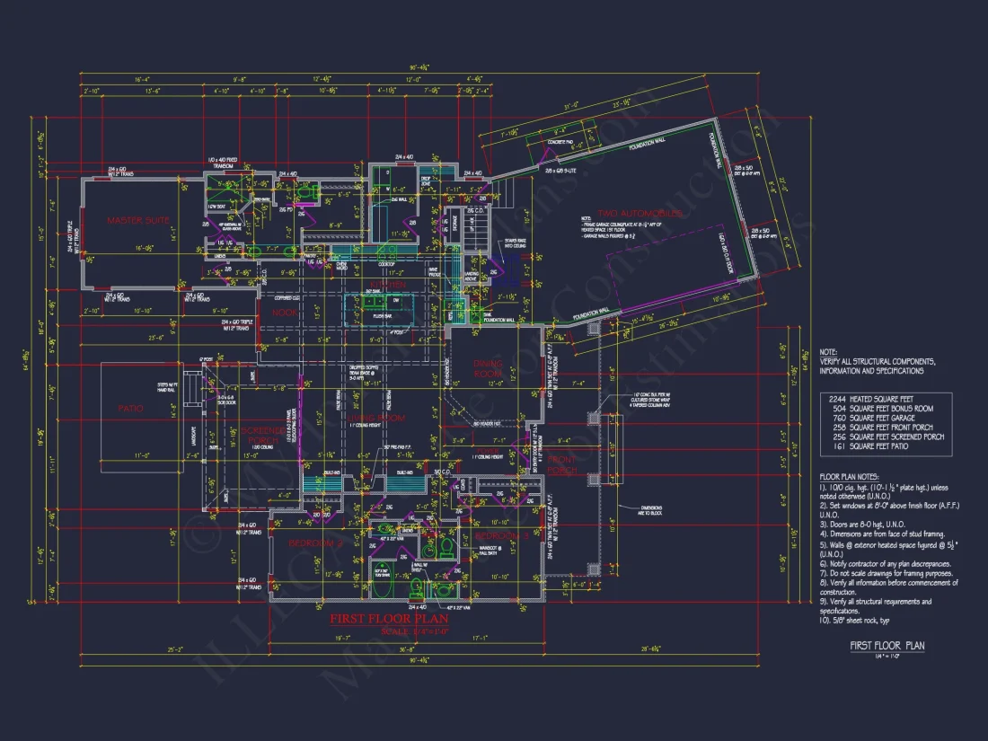 Traditional Craftsman house Plan with Bonus Room and Open Floor Plan