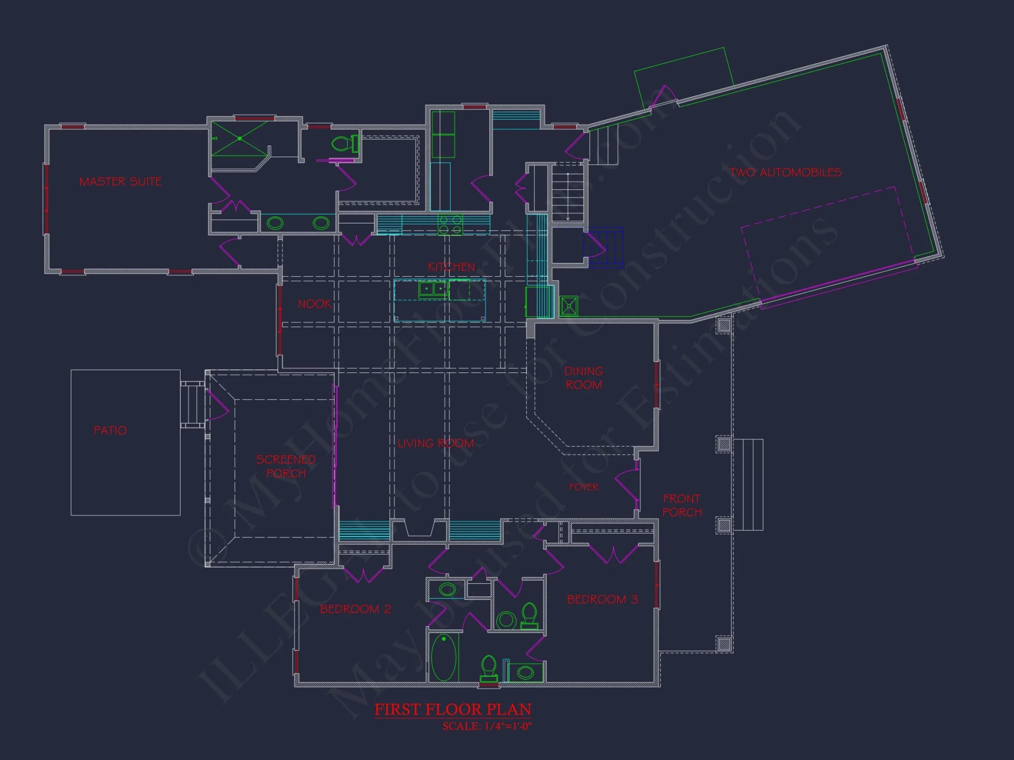 Traditional Craftsman house Plan with Bonus Room and Open Floor Plan