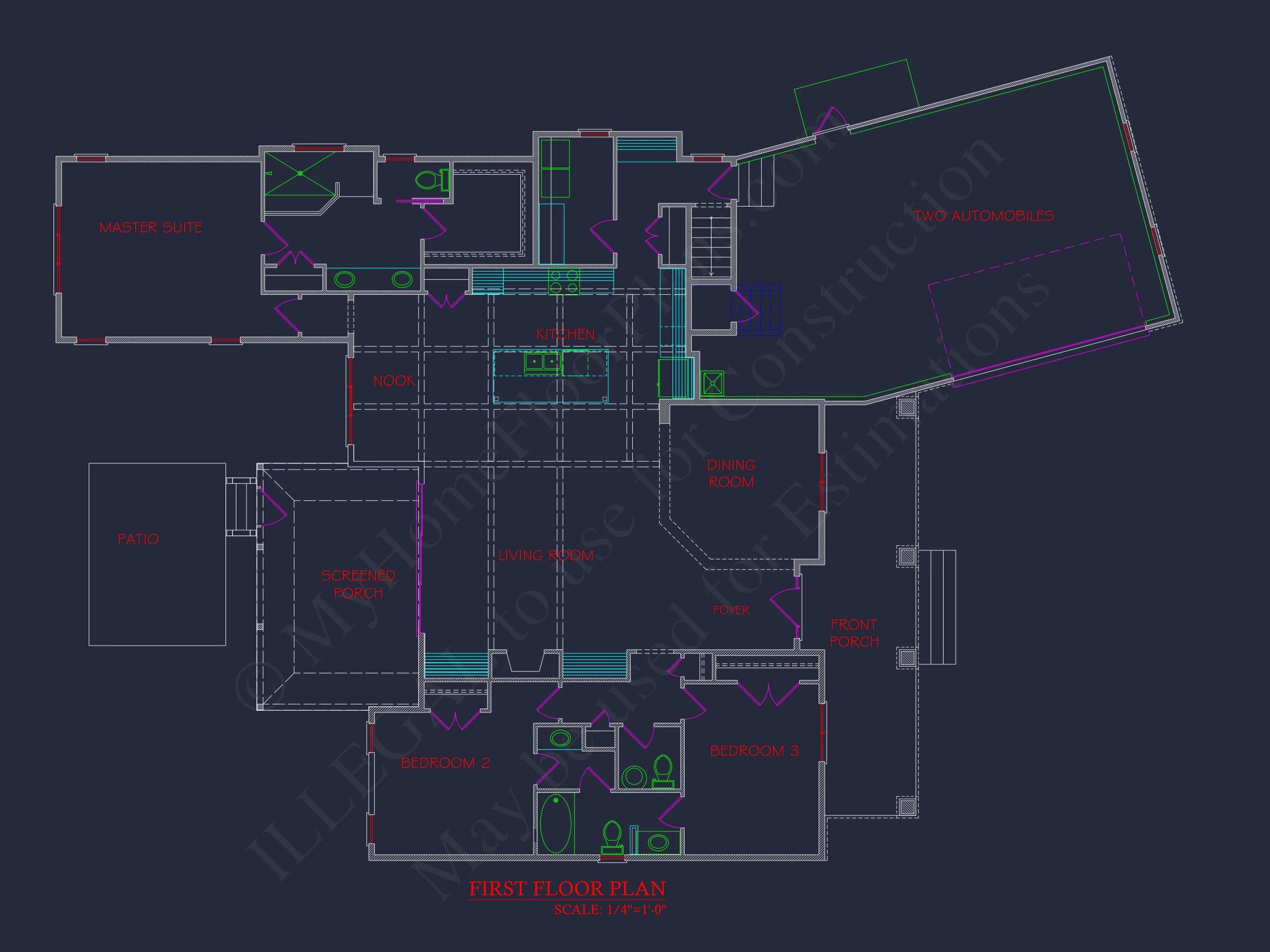 Traditional Craftsman house Plan with Bonus Room and Open Floor Plan