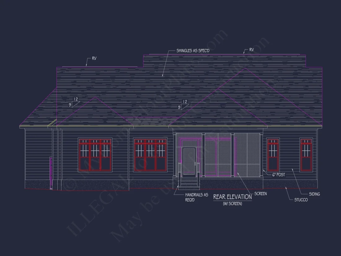 Traditional Craftsman house Plan with Bonus Room and Open Floor Plan