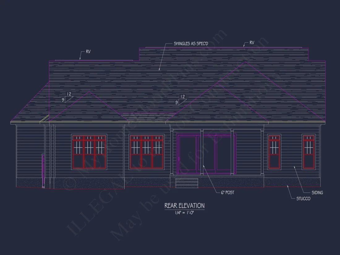 Traditional Craftsman house Plan with Bonus Room and Open Floor Plan