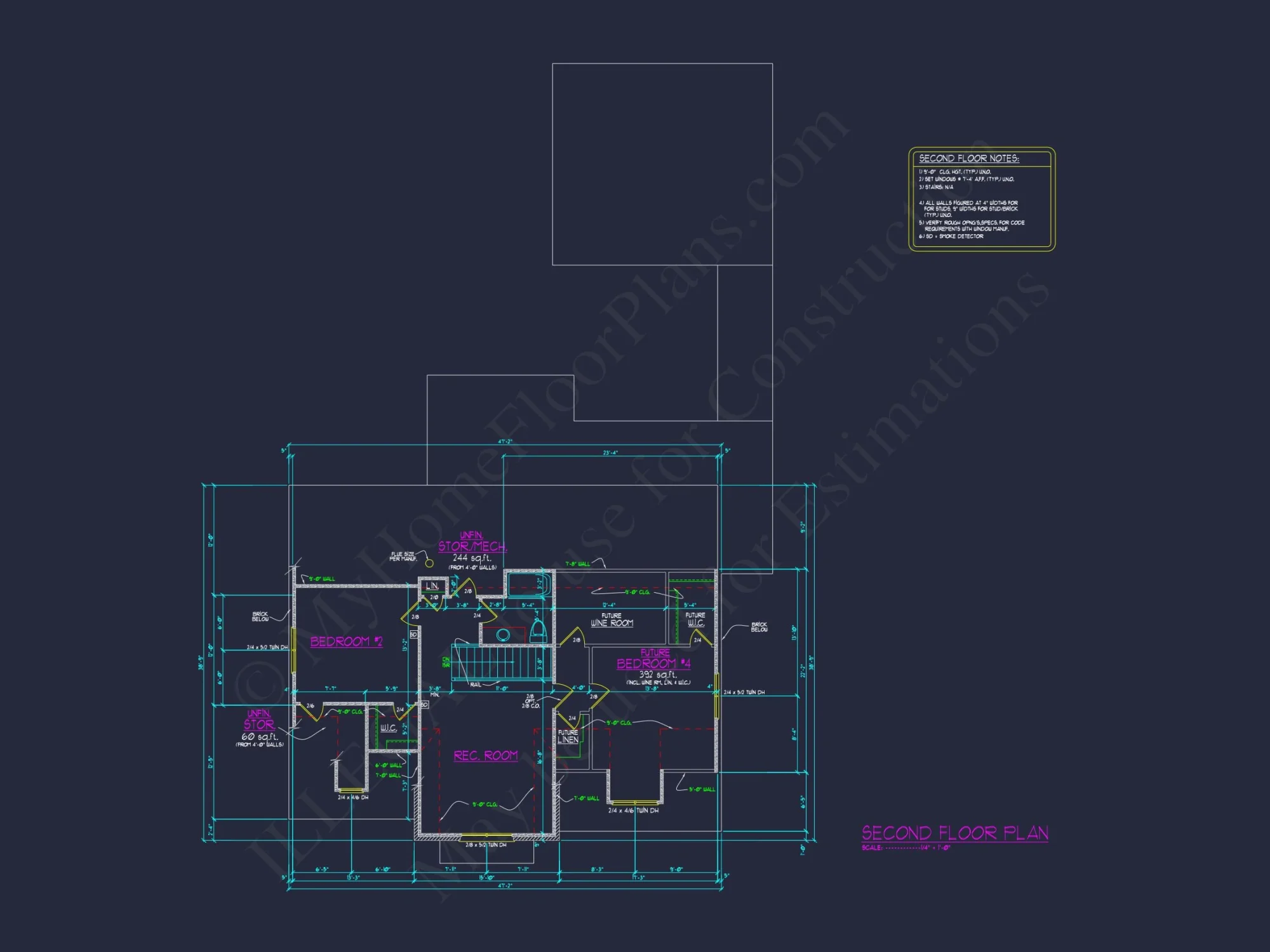 Craftsman house Floor Plan with Detached Garage and CAD Designs