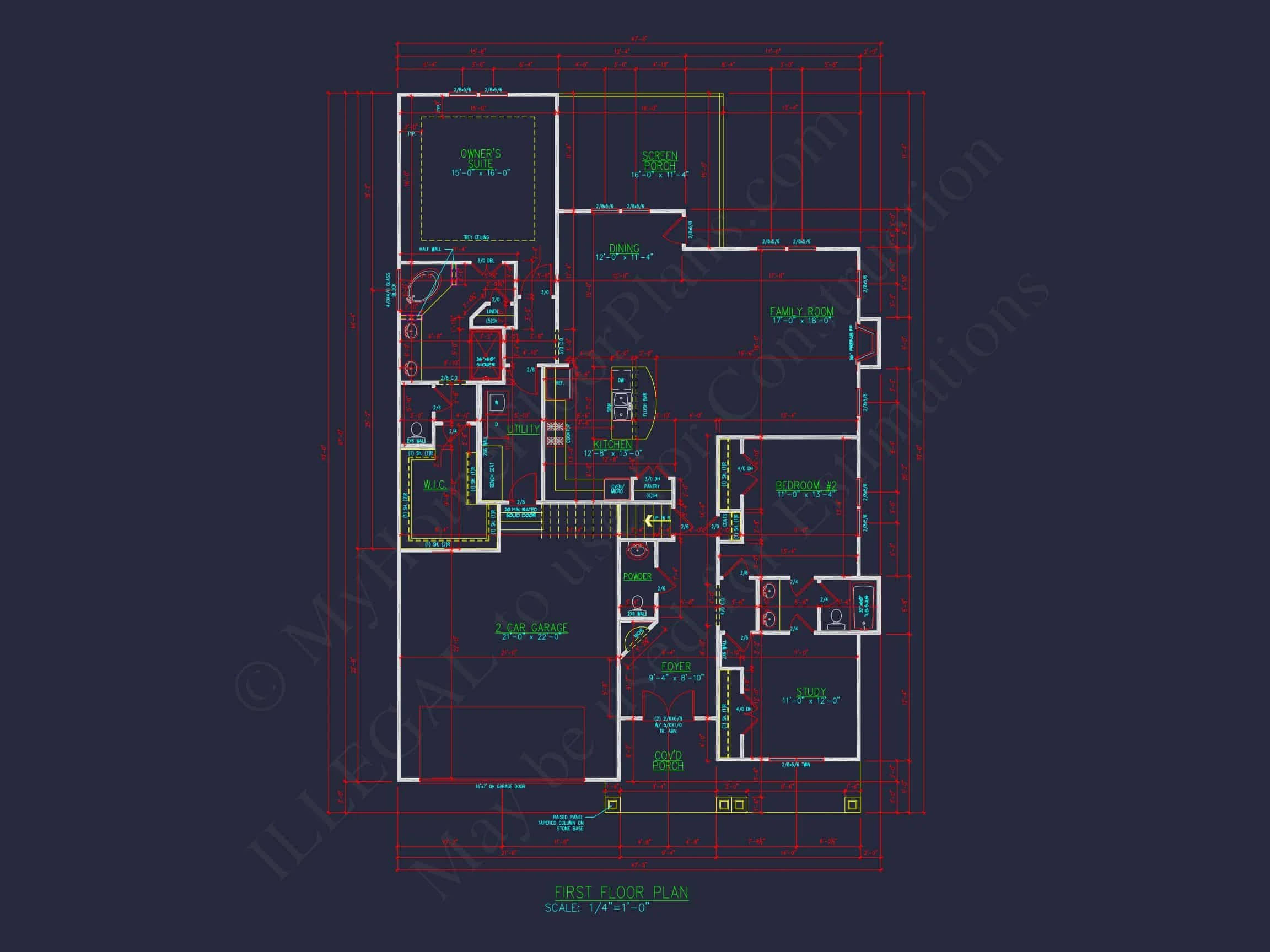 17-1656 HOUSE PLAN - Craftsman Home Plan - 3-Bed, 2-Bath, 1,750 SF 8 Charming Craftsman house Plan with 1.5 Floors and CAD Designs