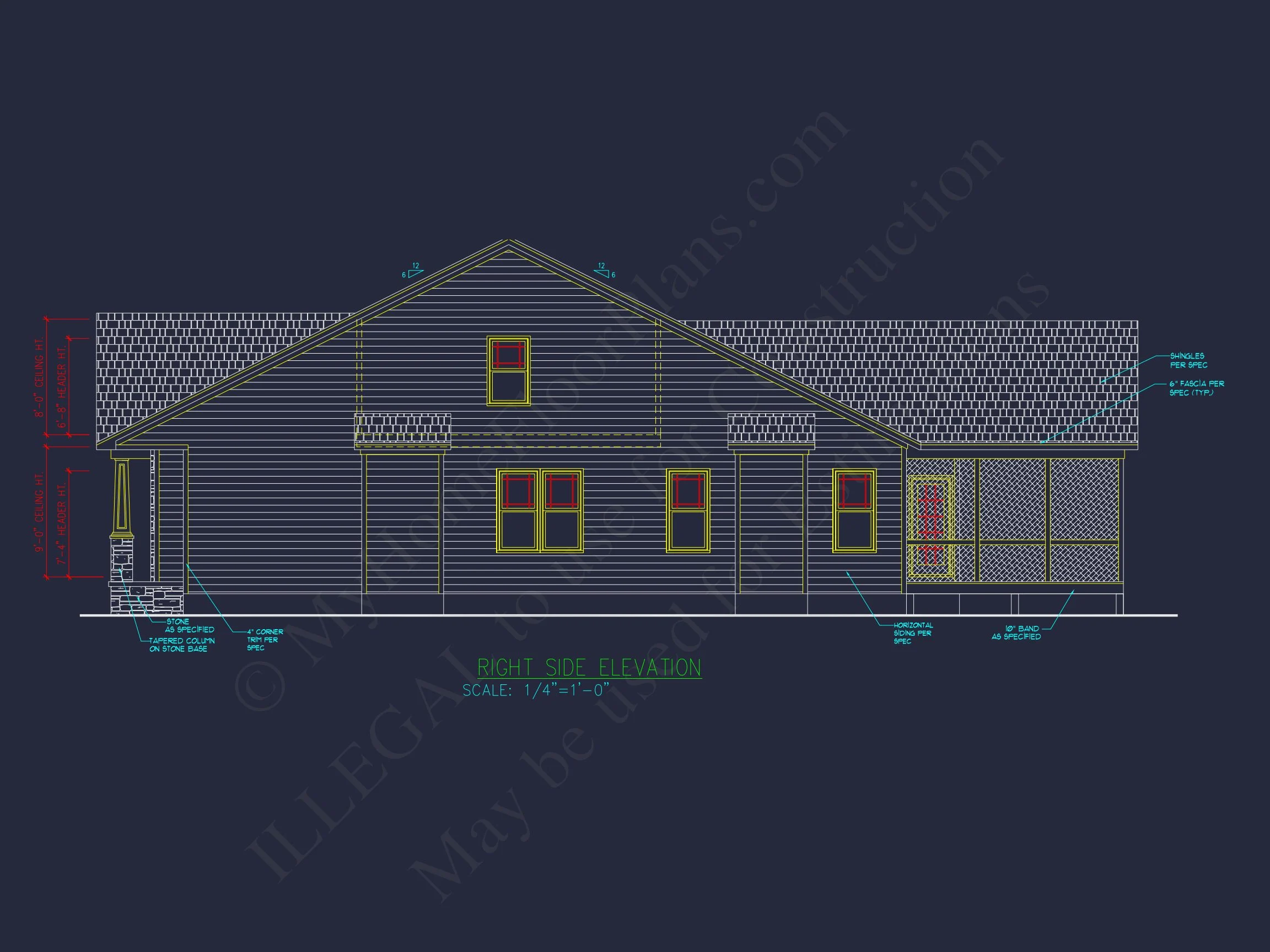 17-1656 HOUSE PLAN - Craftsman Home Plan - 3-Bed, 2-Bath, 1,750 SF 4 Charming Craftsman house Plan with 1.5 Floors and CAD Designs