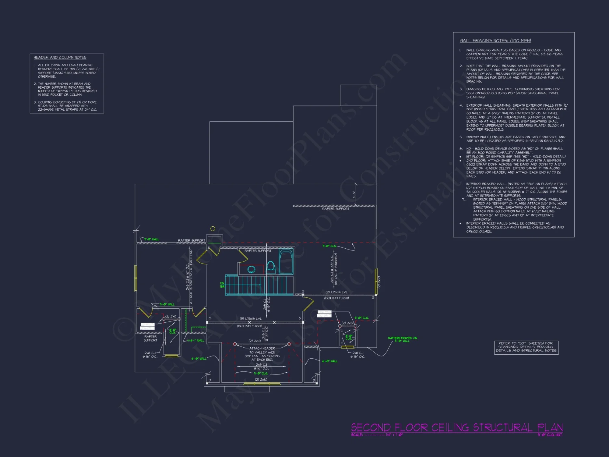 Craftsman house Floor Plan with Spacious Design and CAD Blueprints