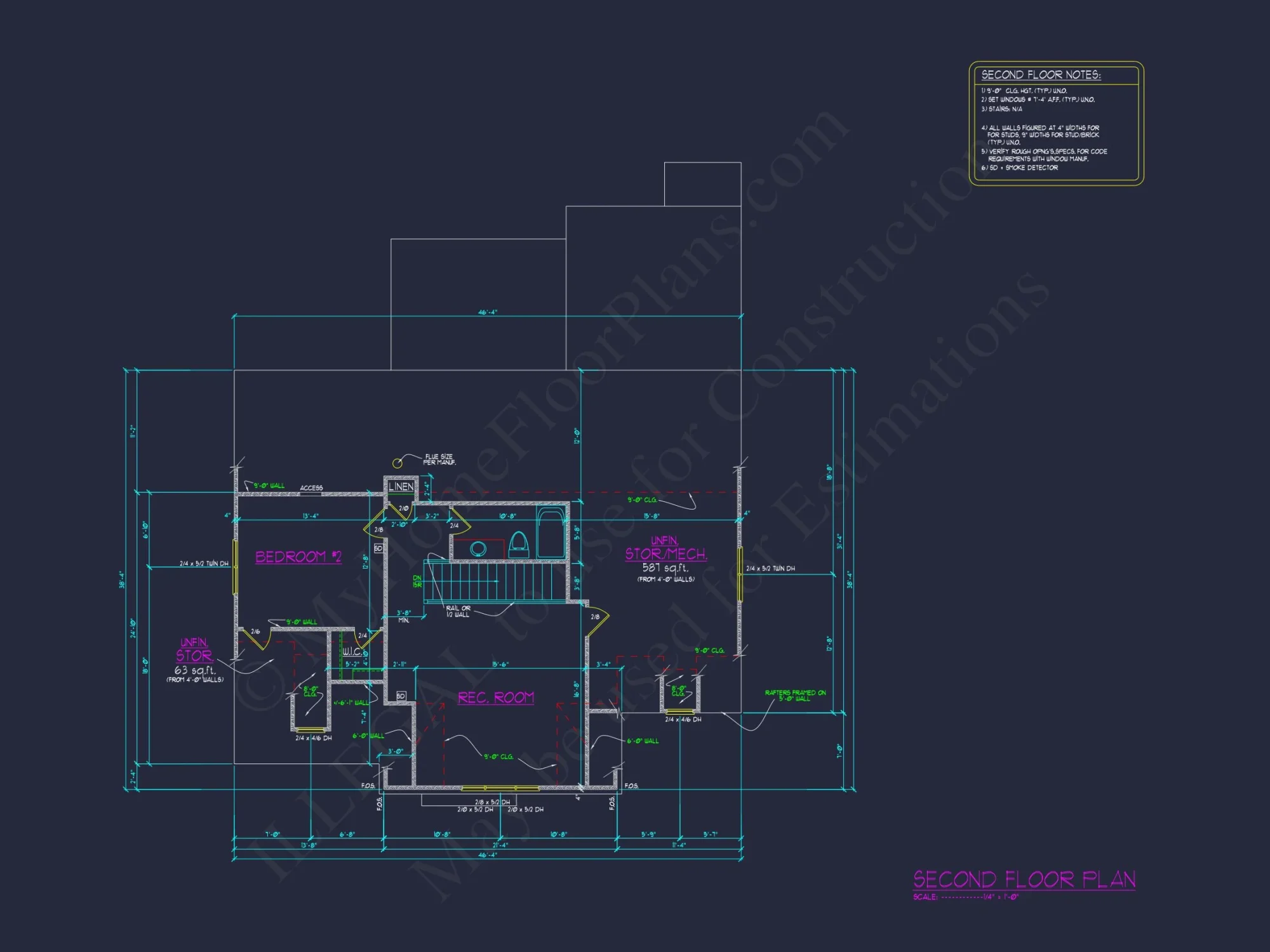 Craftsman house Floor Plan with Spacious Design and CAD Blueprints