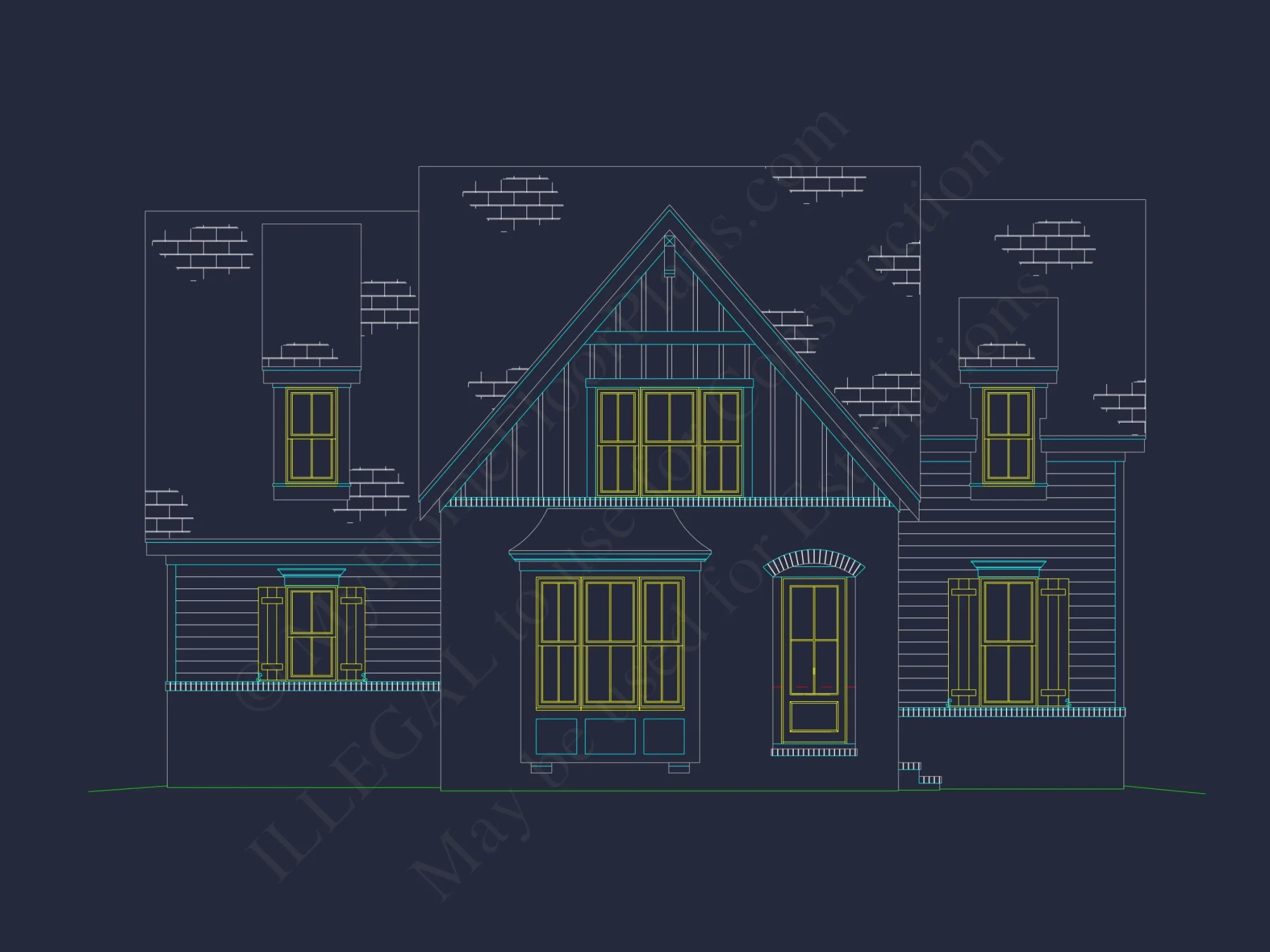 Craftsman house Floor Plan with Spacious Design and CAD Blueprints