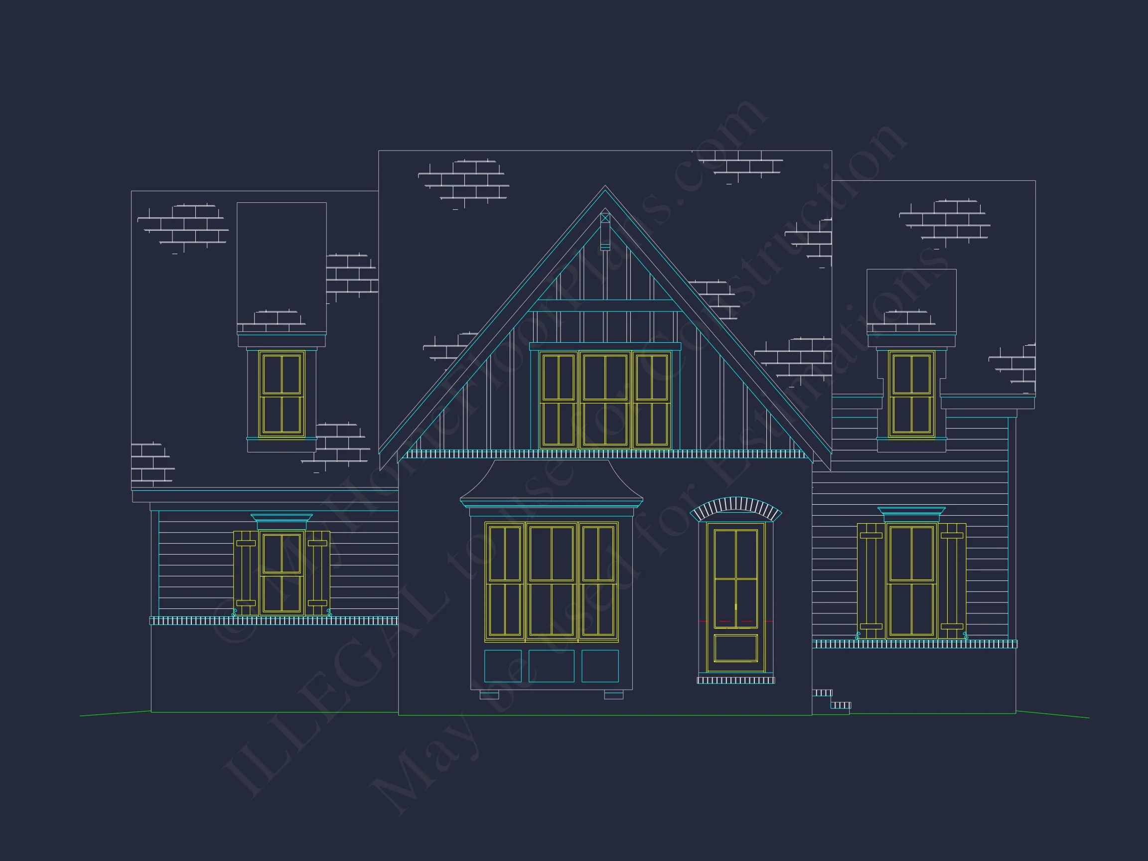 Craftsman house Floor Plan with Spacious Design and CAD Blueprints