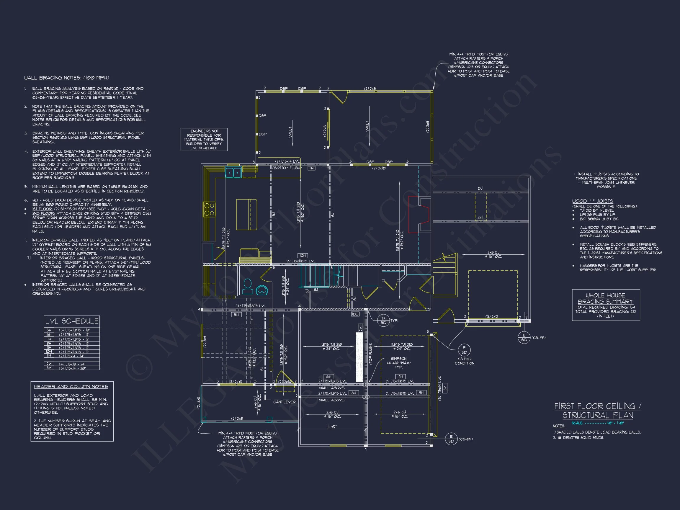Craftsman house Design Plan with 3 Bedrooms & CAD Blueprints
