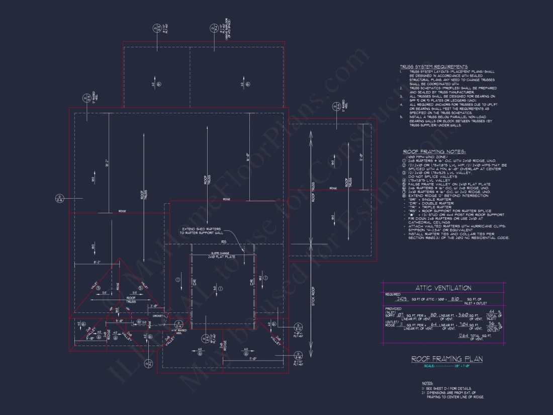 Craftsman house Design Plan with 3 Bedrooms & CAD Blueprints