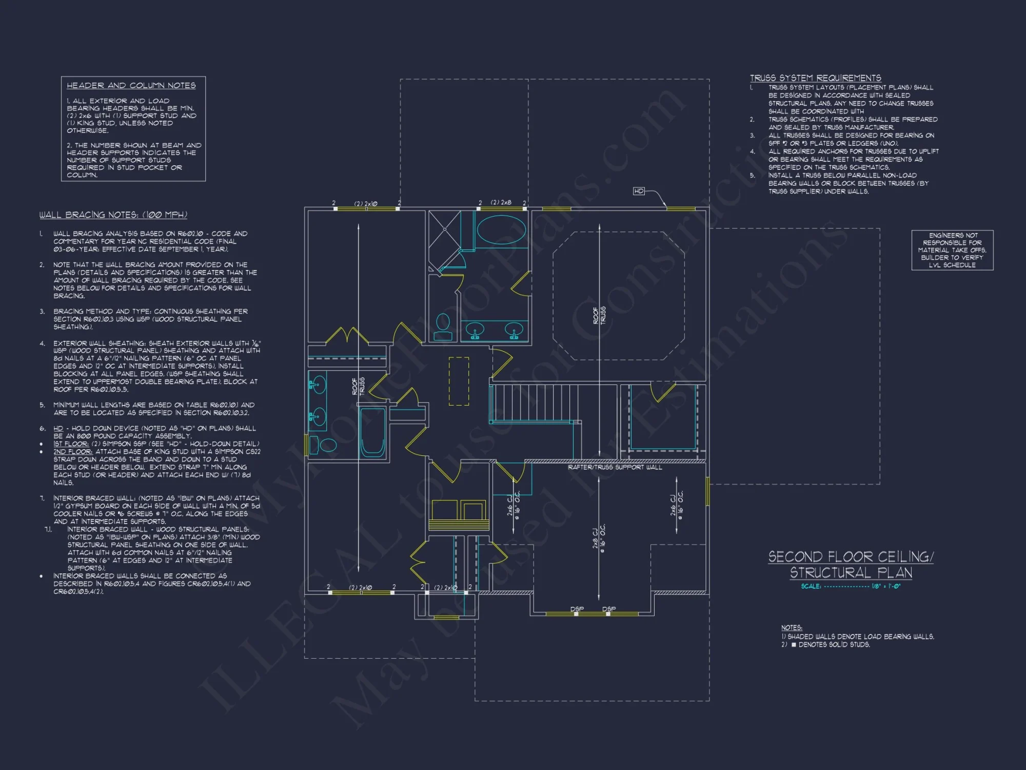 Craftsman house Design Plan with 3 Bedrooms & CAD Blueprints