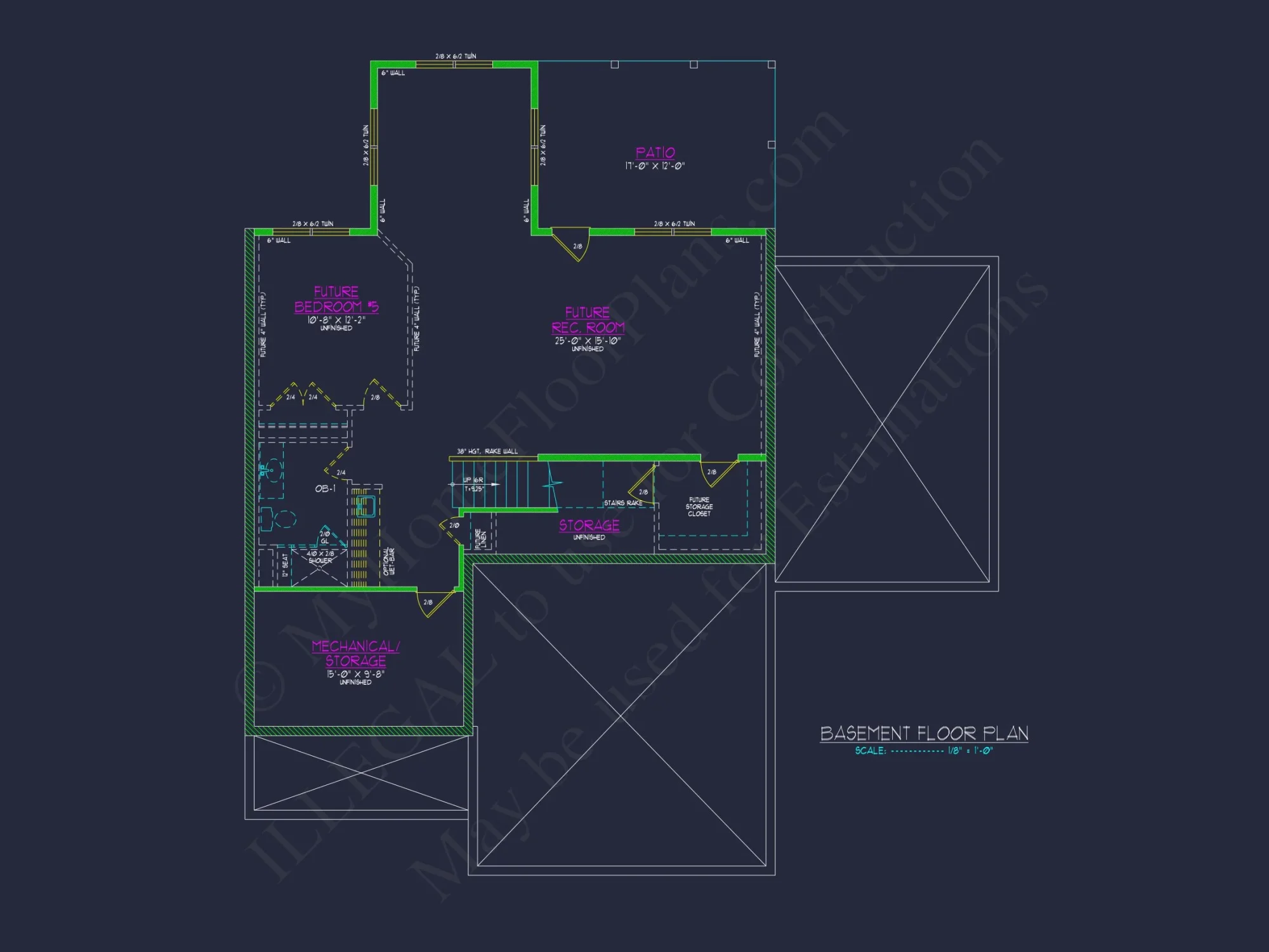 Craftsman house Design Plan with 3 Bedrooms & CAD Blueprints