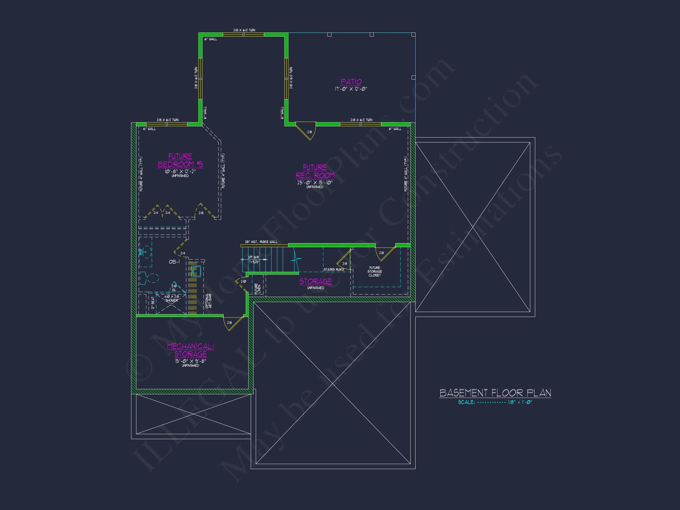Craftsman house Design Plan with 3 Bedrooms & CAD Blueprints