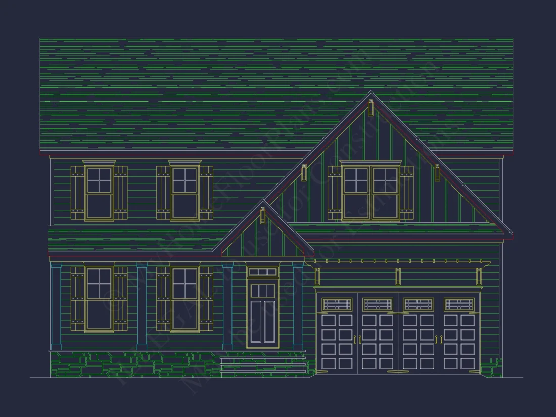 Craftsman house Floor Plan: Spacious Design & Quality Features