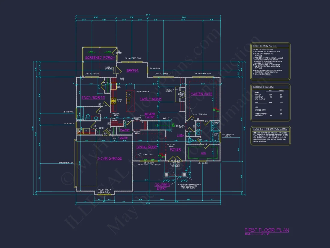 Craftsman house Plan with Basement, Open Floors, and CAD Designs