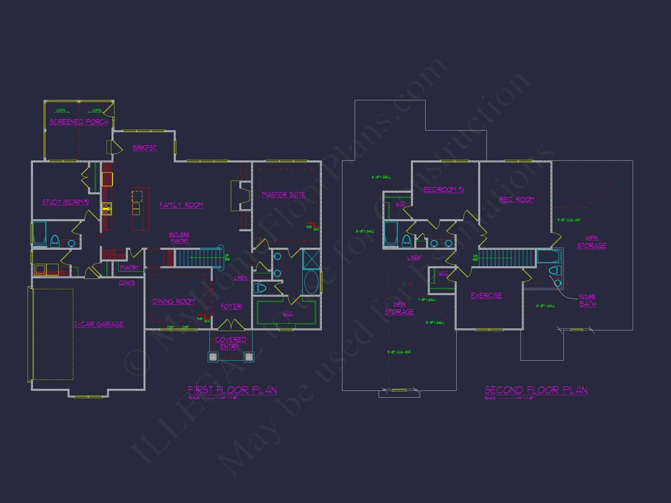 17-1381 HOUSE PLAN - Traditional Home Plan - 4-Bed, 3-Bath, 2,450 SF 7 Craftsman house Plan with Basement, Open Floors, and CAD Designs