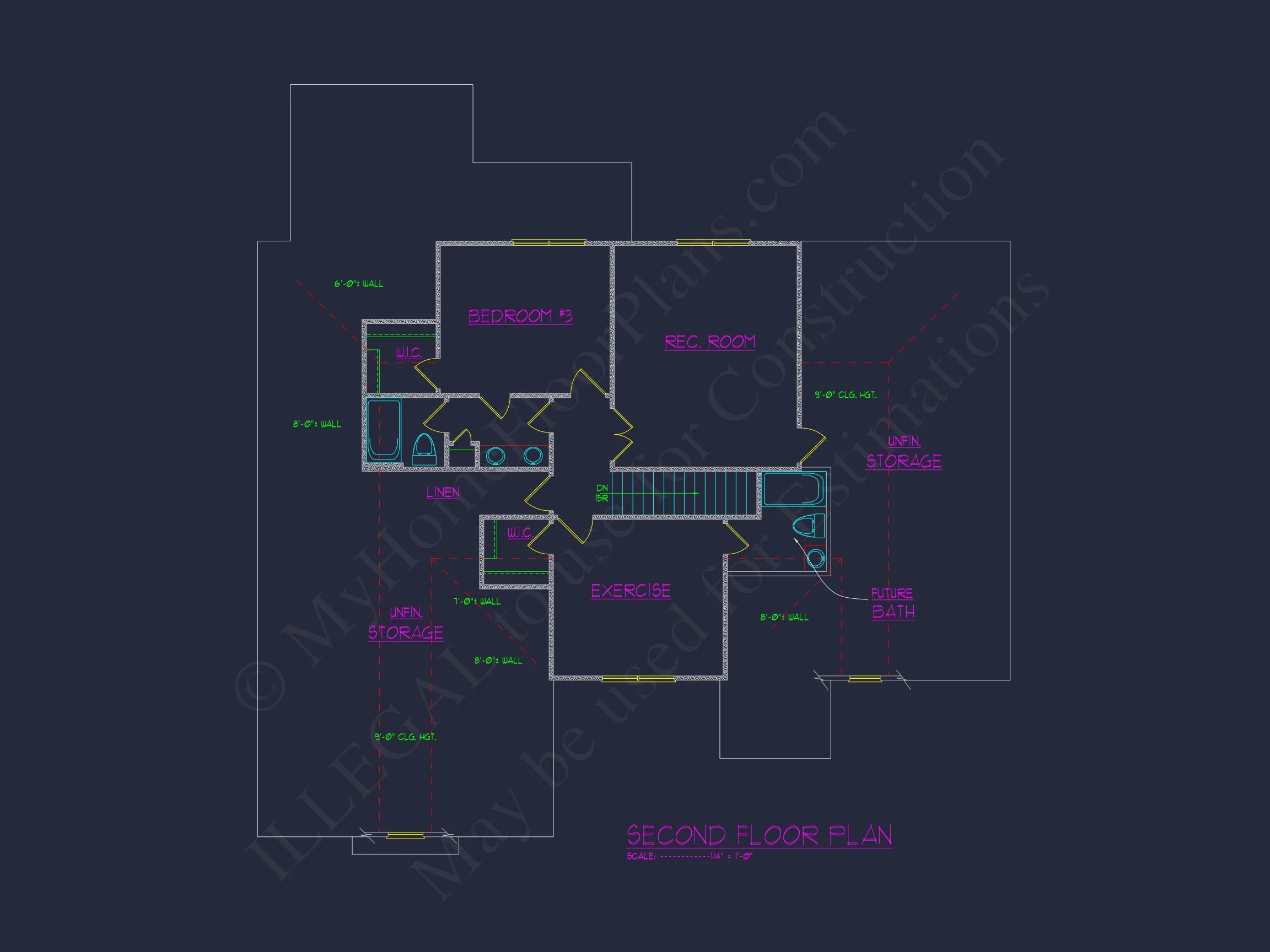 17-1381 HOUSE PLAN - Traditional Home Plan - 4-Bed, 3-Bath, 2,450 SF 6 Craftsman house Plan with Basement, Open Floors, and CAD Designs