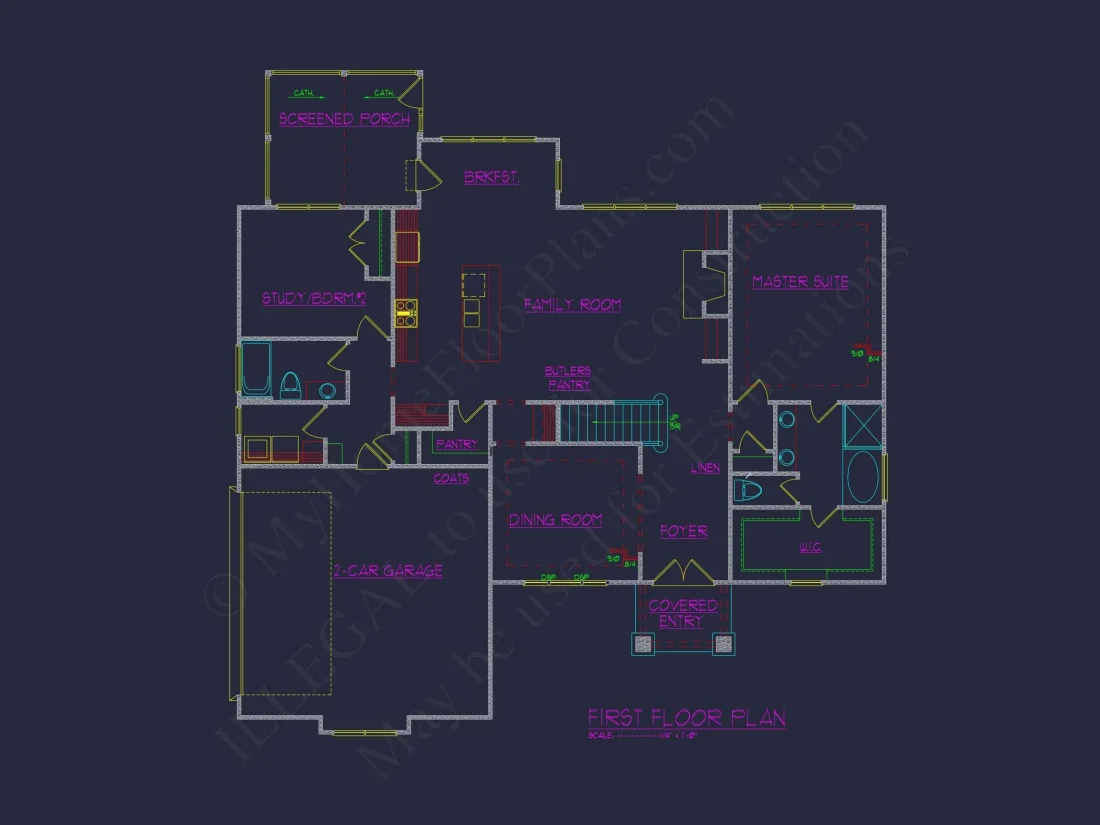 Craftsman house Plan with Basement, Open Floors, and CAD Designs