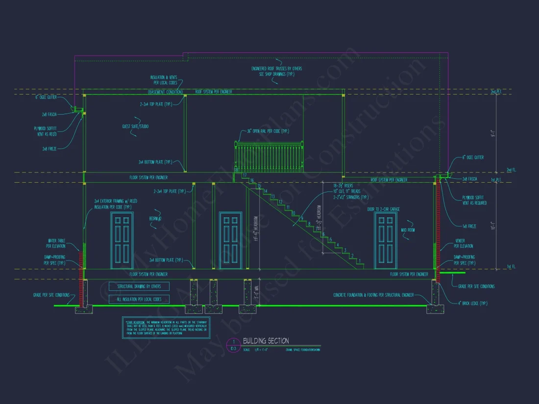 Elegant Craftsman house Plan with Detailed Floor Designs and CAD
