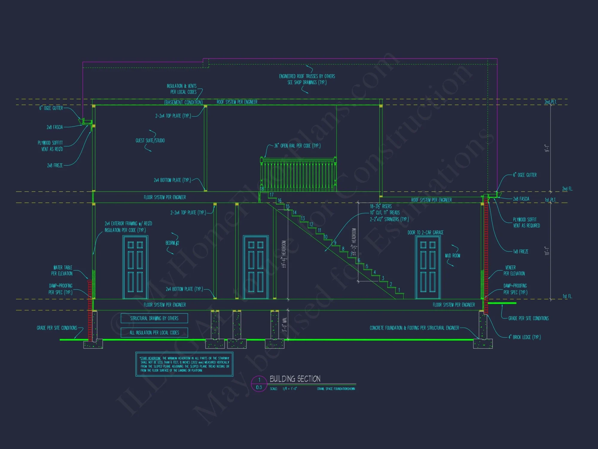 Elegant Craftsman house Plan with Detailed Floor Designs and CAD