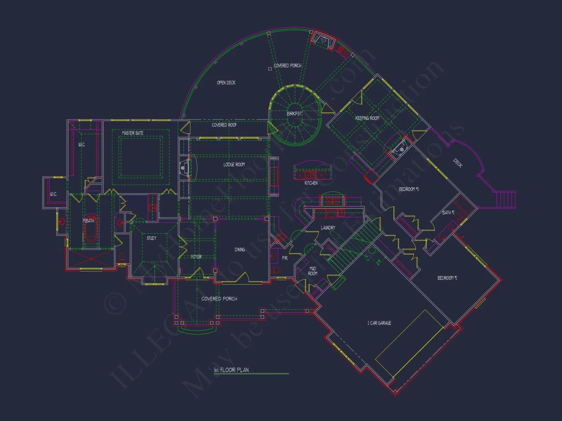 Elegant Craftsman house Plan with Detailed Floor Designs and CAD