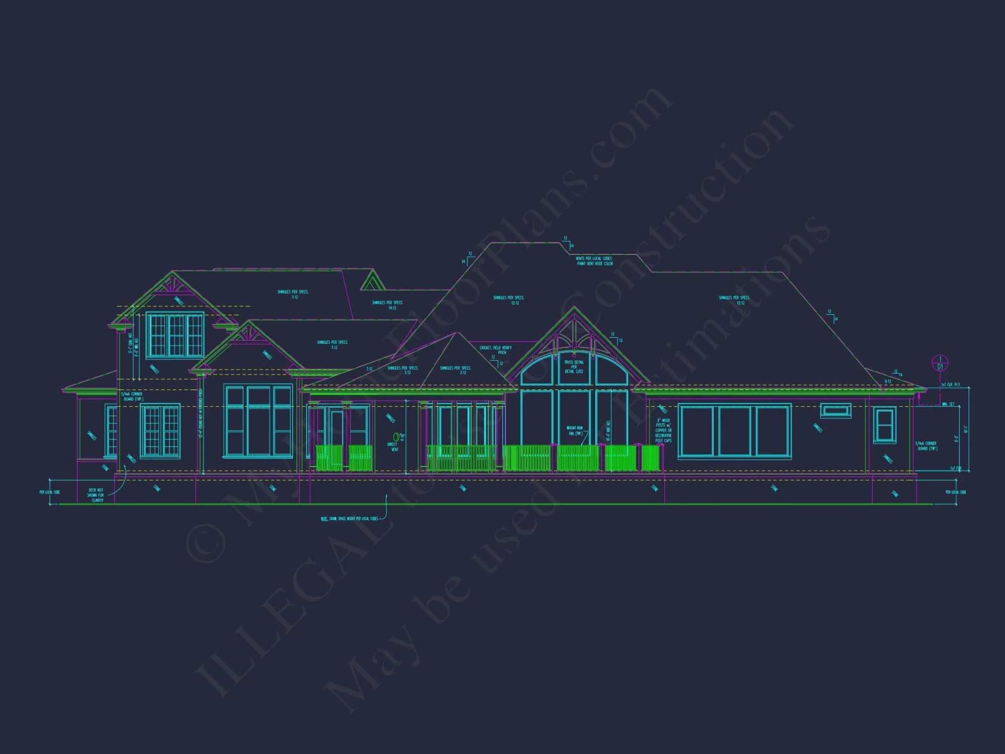Elegant Craftsman house Plan with Detailed Floor Designs and CAD