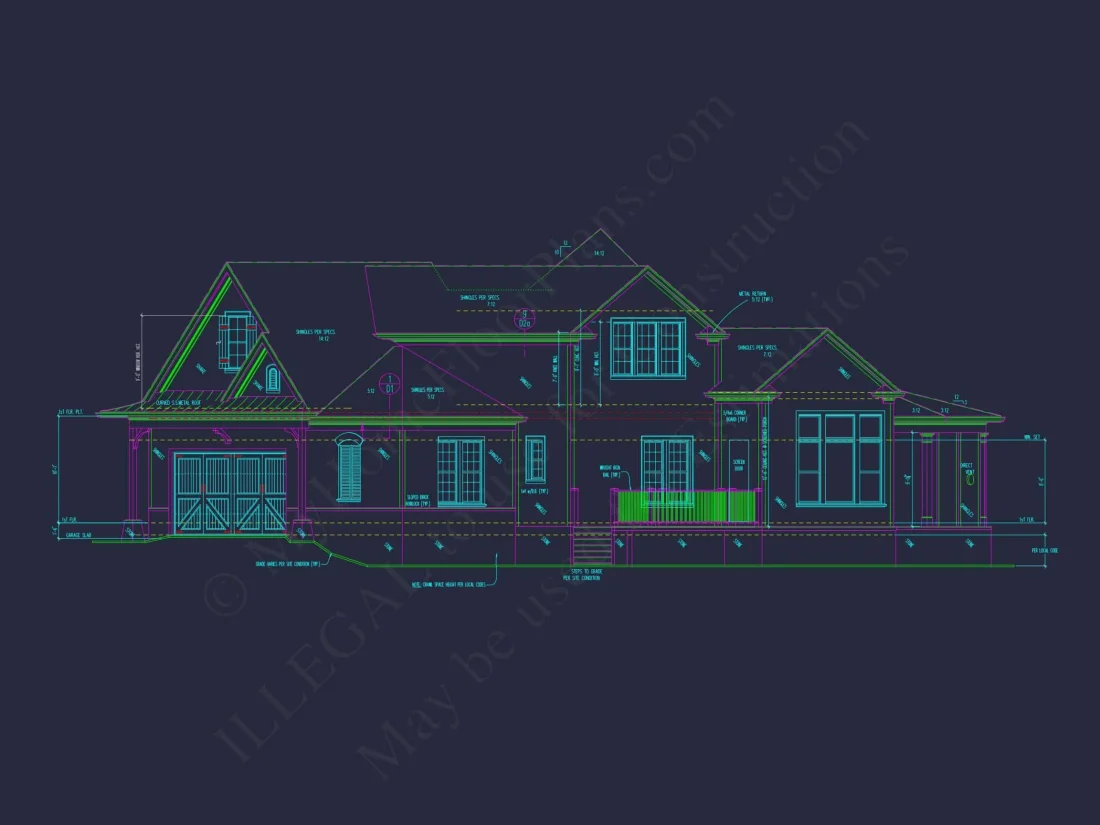 Elegant Craftsman house Plan with Detailed Floor Designs and CAD