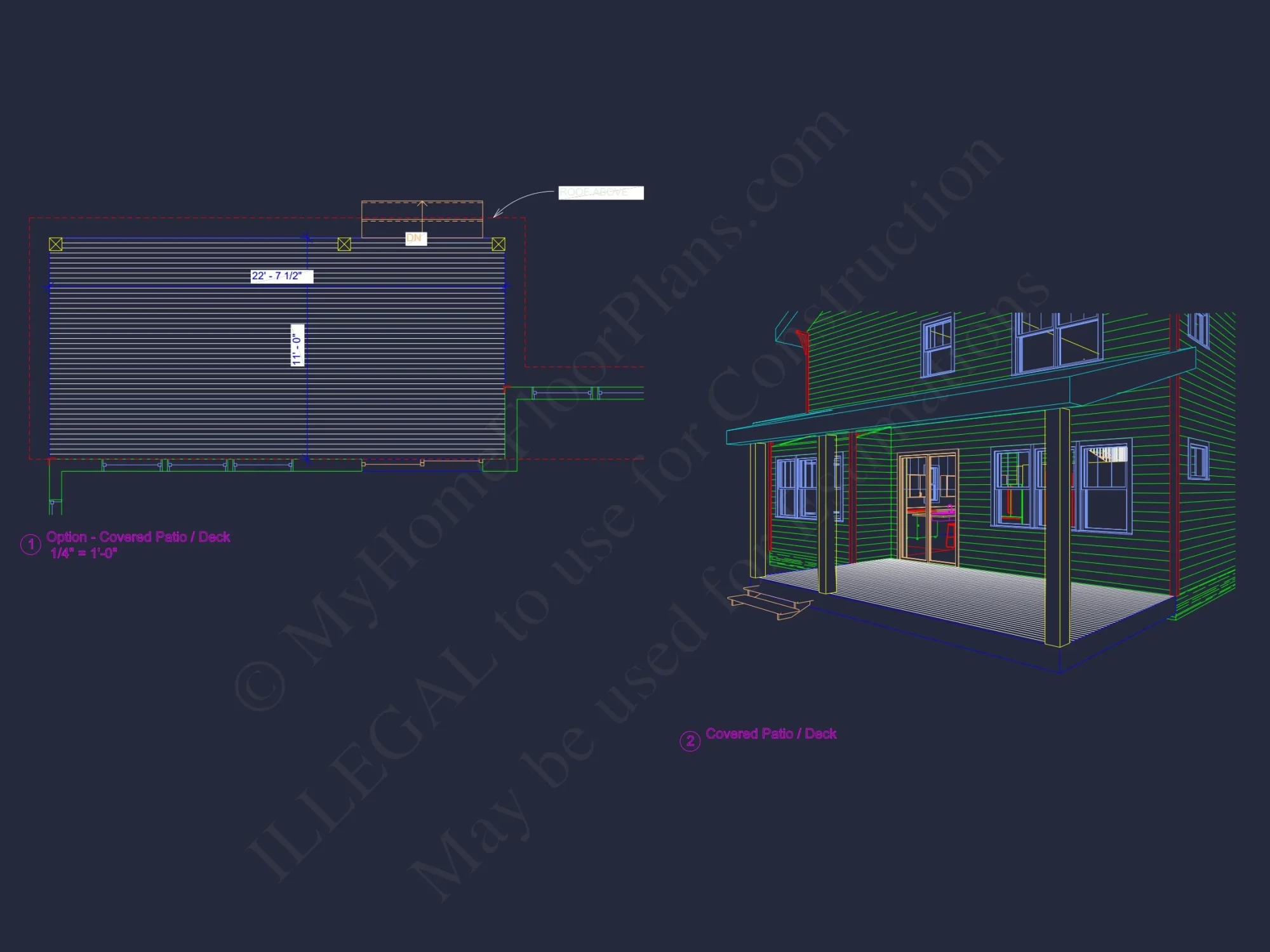 Modern Suburban house Plan with 2-Story CAD Blueprint Designs