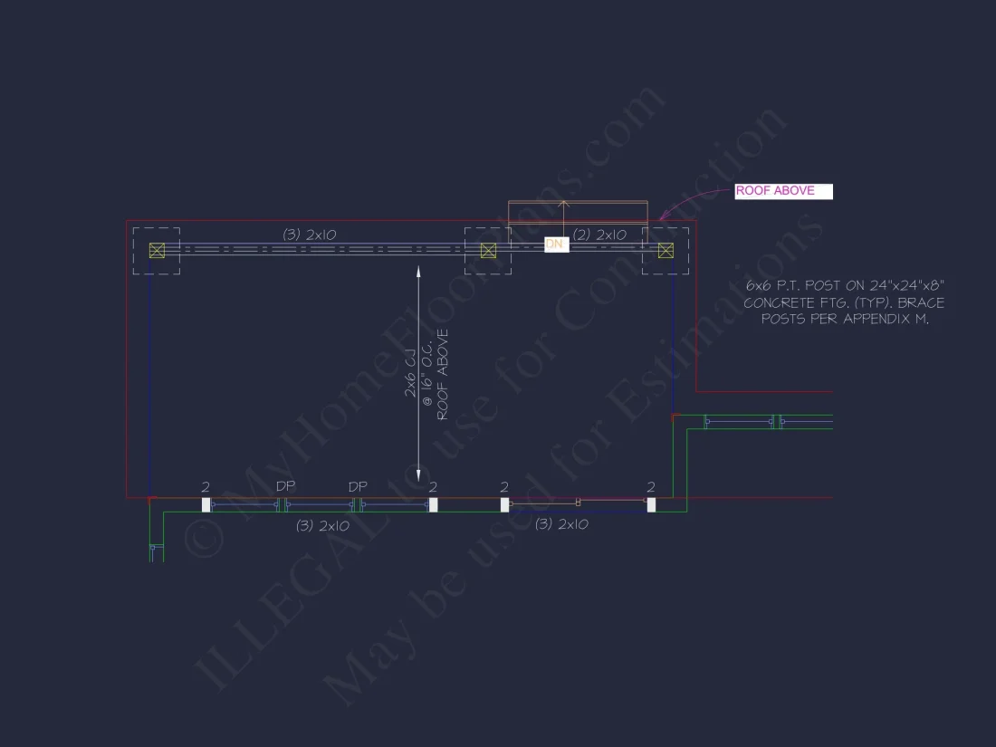 Modern Suburban house Plan with 2-Story CAD Blueprint Designs