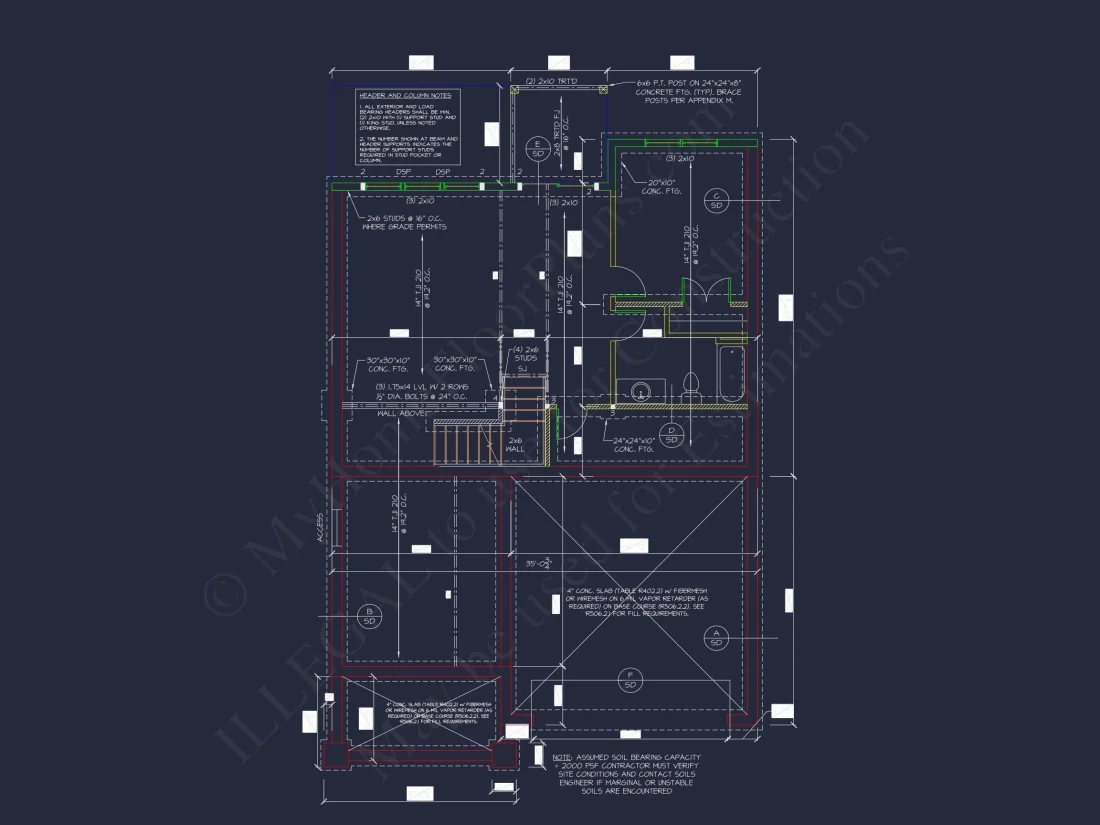 Modern Suburban house Plan with 2-Story CAD Blueprint Designs
