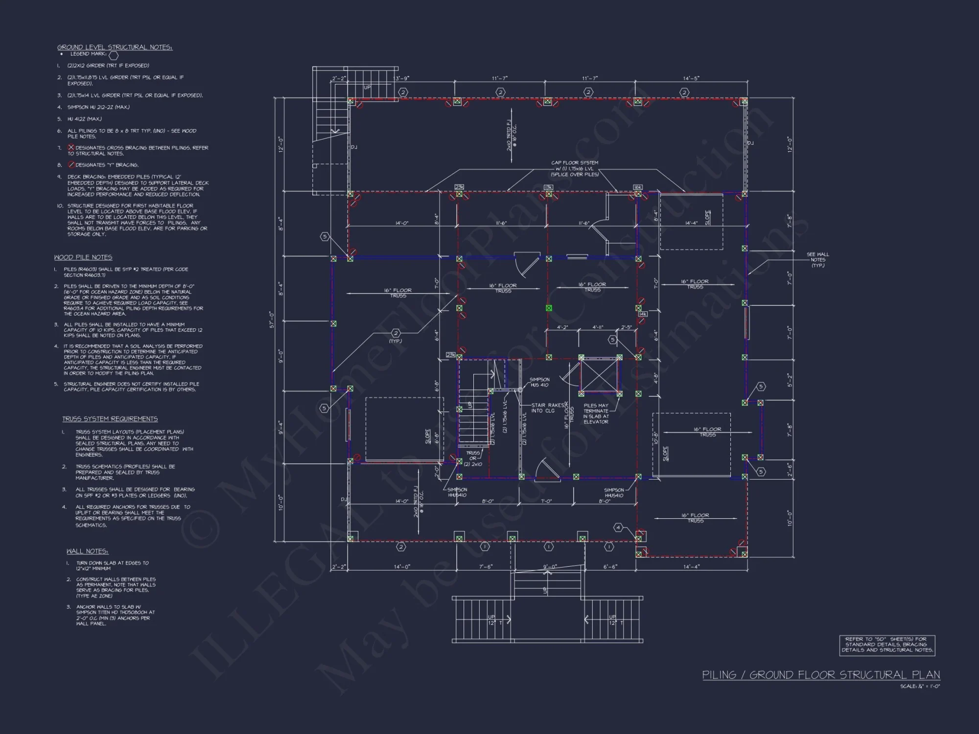 Beach house Plan with 3 Beds, 2.5 Baths, and Coastal Designs