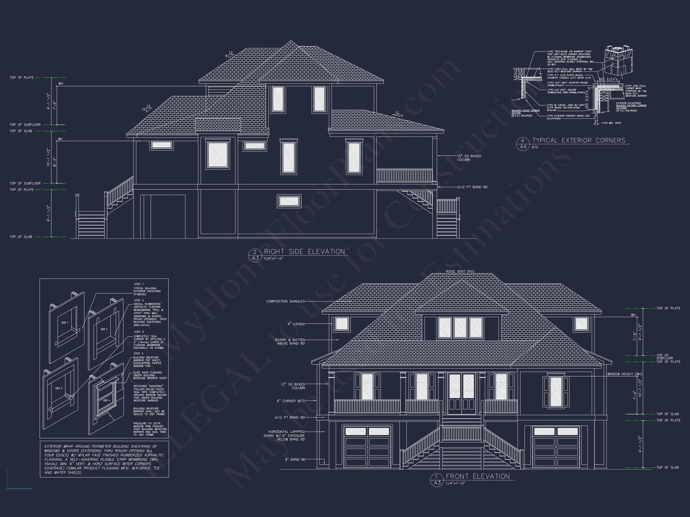 Beach house Plan with 3 Beds, 2.5 Baths, and Coastal Designs