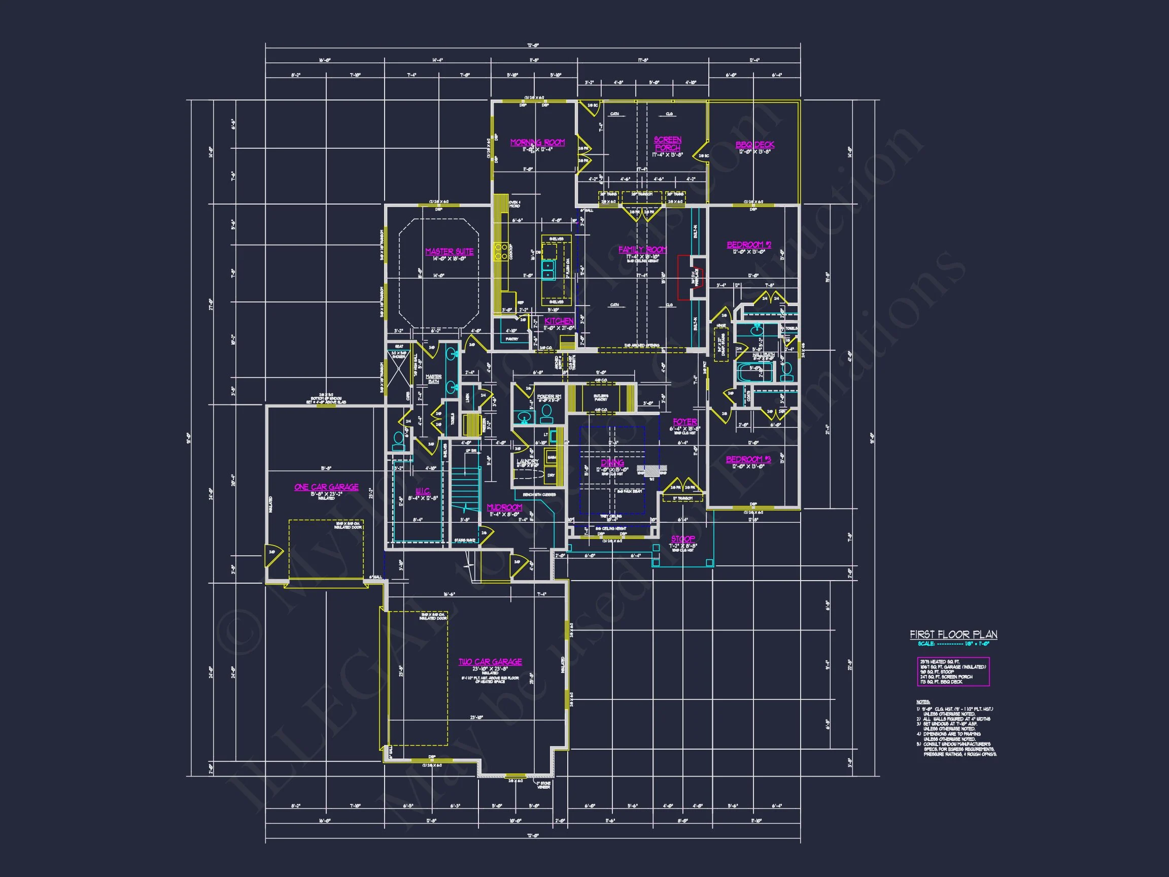 16-1769 HOUSE PLAN - Modern Farmhouse Plan - 4-Bed, 3-Bath, 2,850 SF 9 house Plan Blueprint: Architecture & Floor Designs